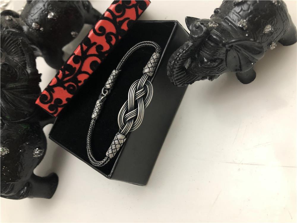 Oksitli Sonsuzluk Model Kazaziye Gümüş Bileklik