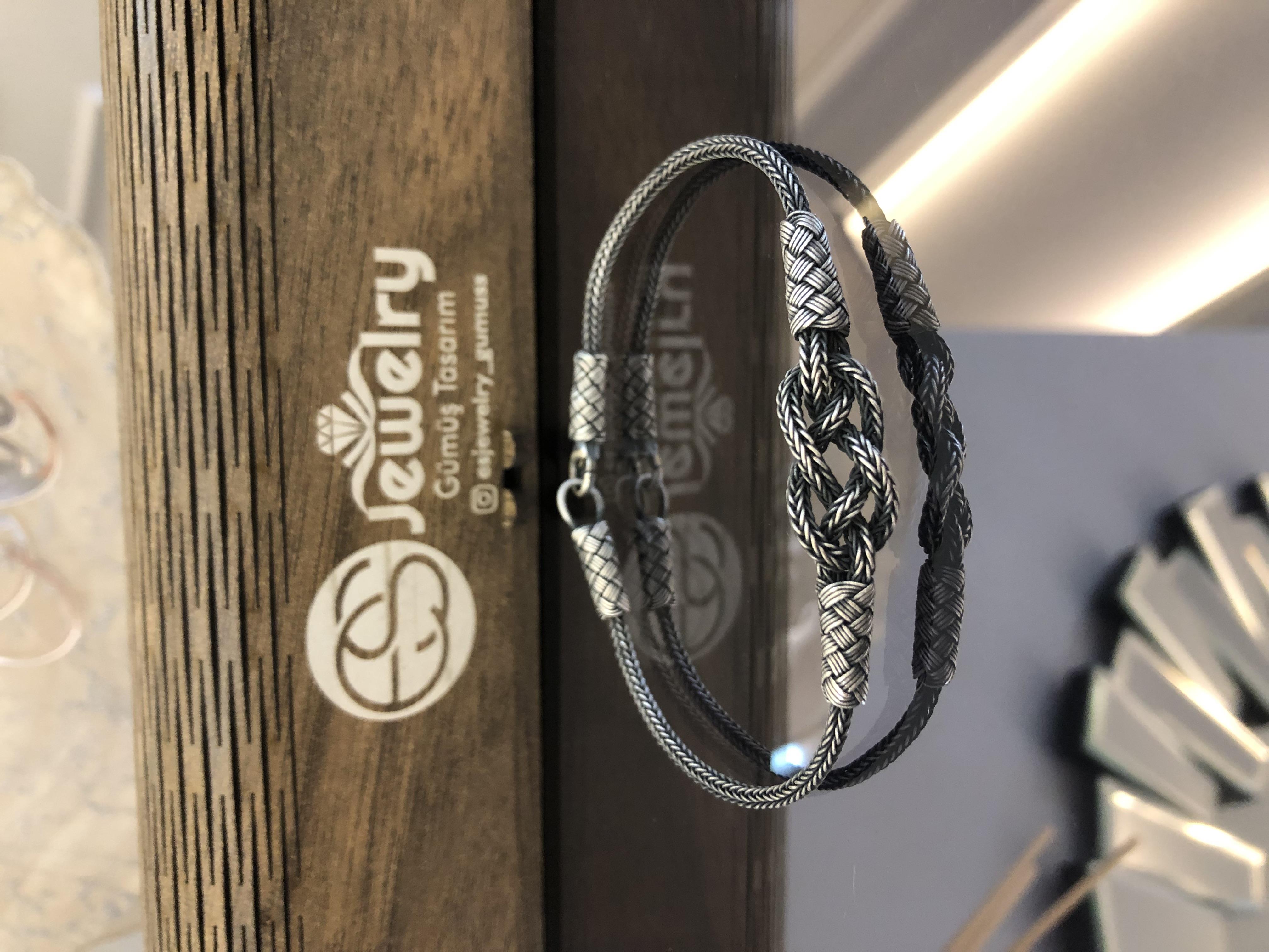 Oksitli Zincir Sonsuzluk Model Kazaziye Gümüş Bileklik