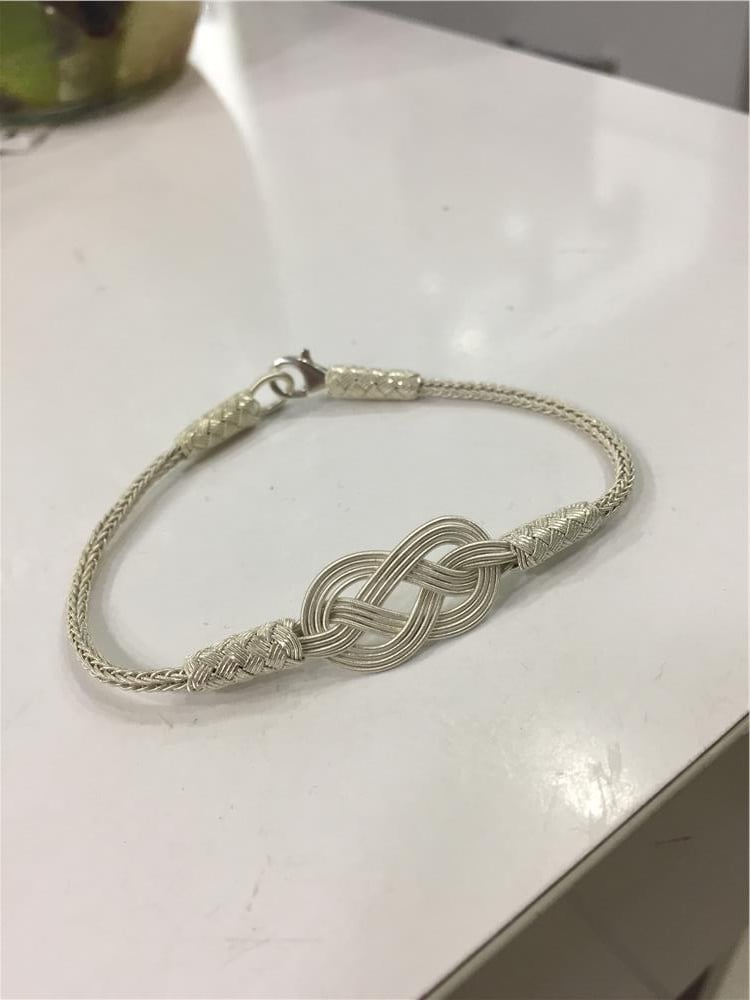 Sonsuzluk Model Kazaziye Gümüş Bileklik