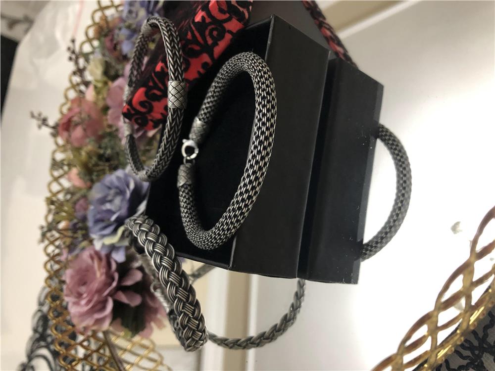 Üçlü Oksitli Gümüş Bileklik Set