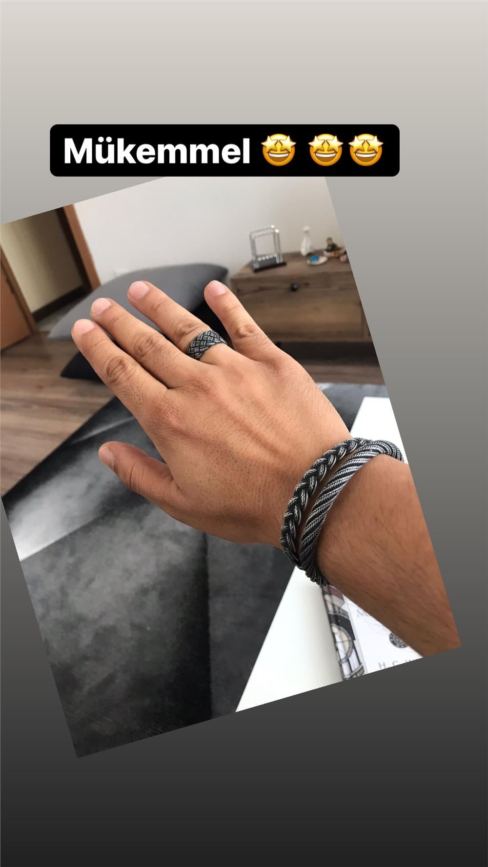 Üçlü Oksitli Gümüş Bileklik&Yüzük Set