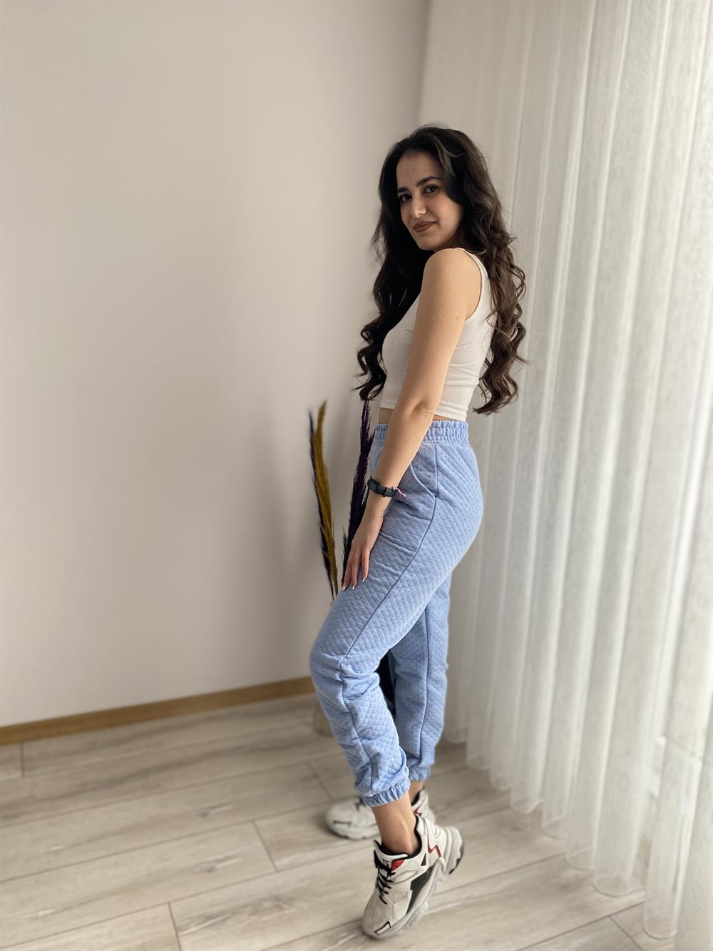 LASTİKLİ MAVİ EŞOFMAN ALT