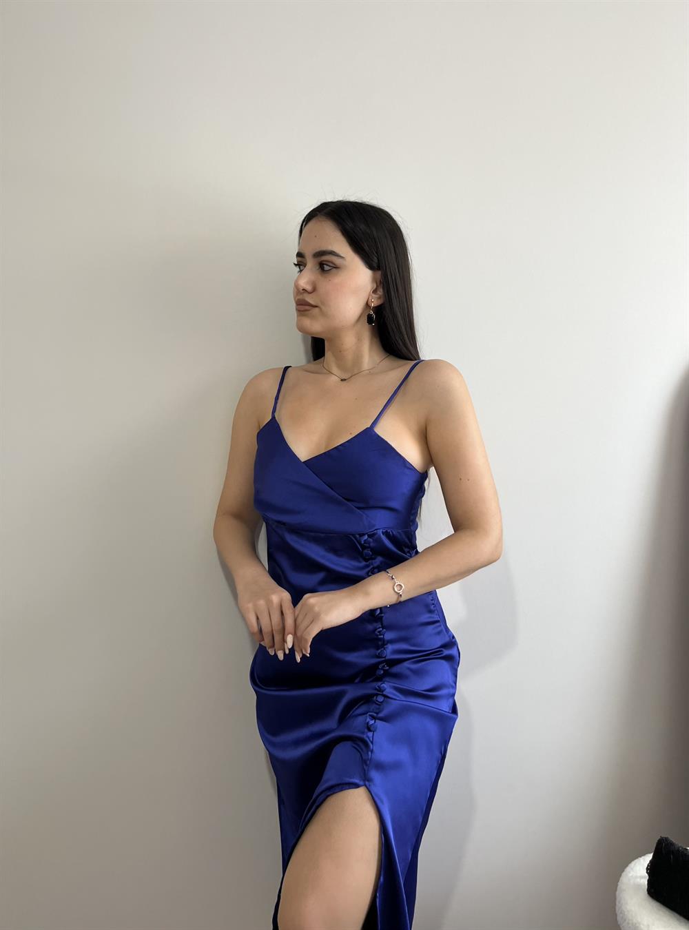 ZARA MODEL SATEN ELBİSE