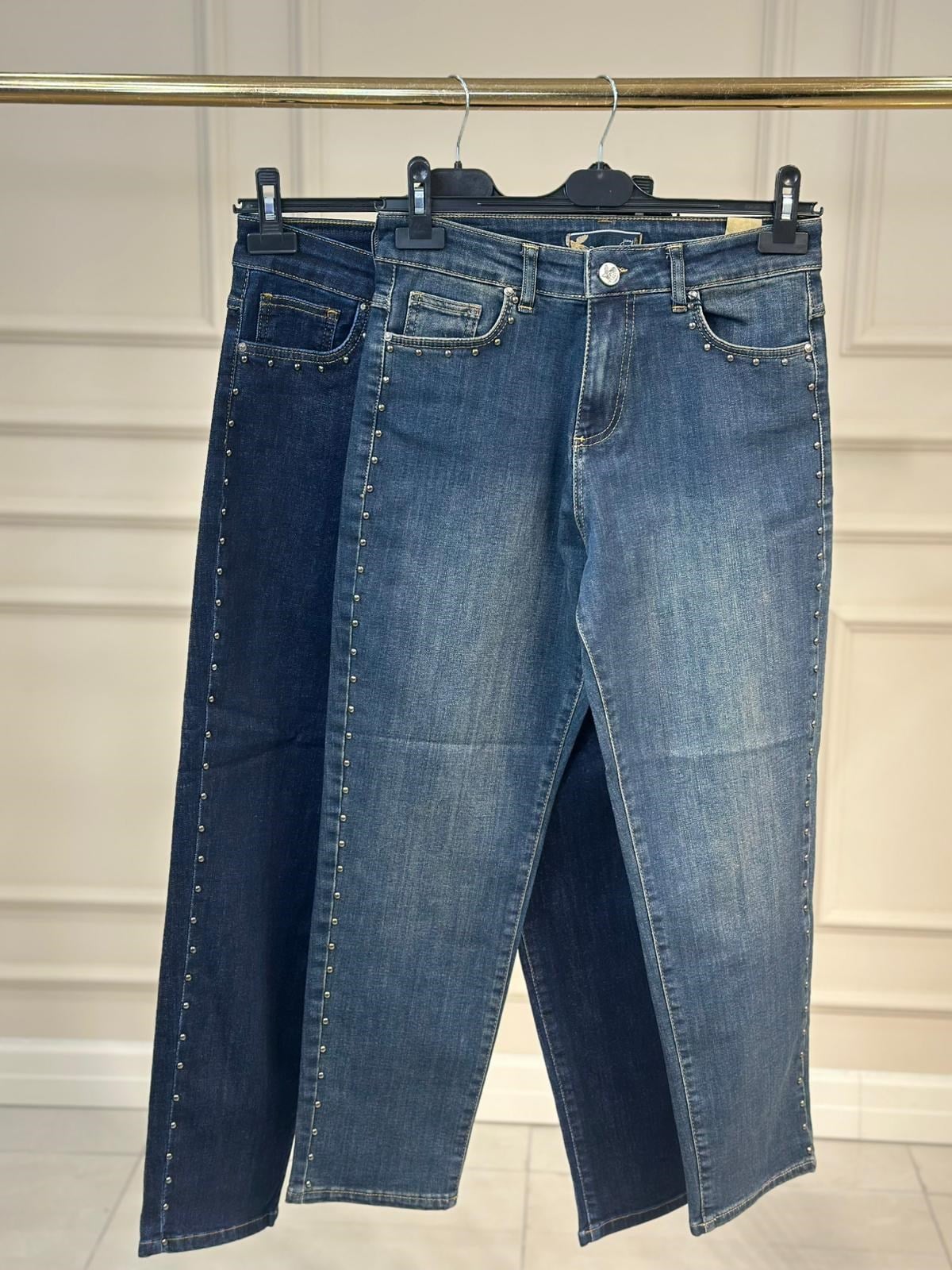 0291 Zımba Detaylı Mom Jean