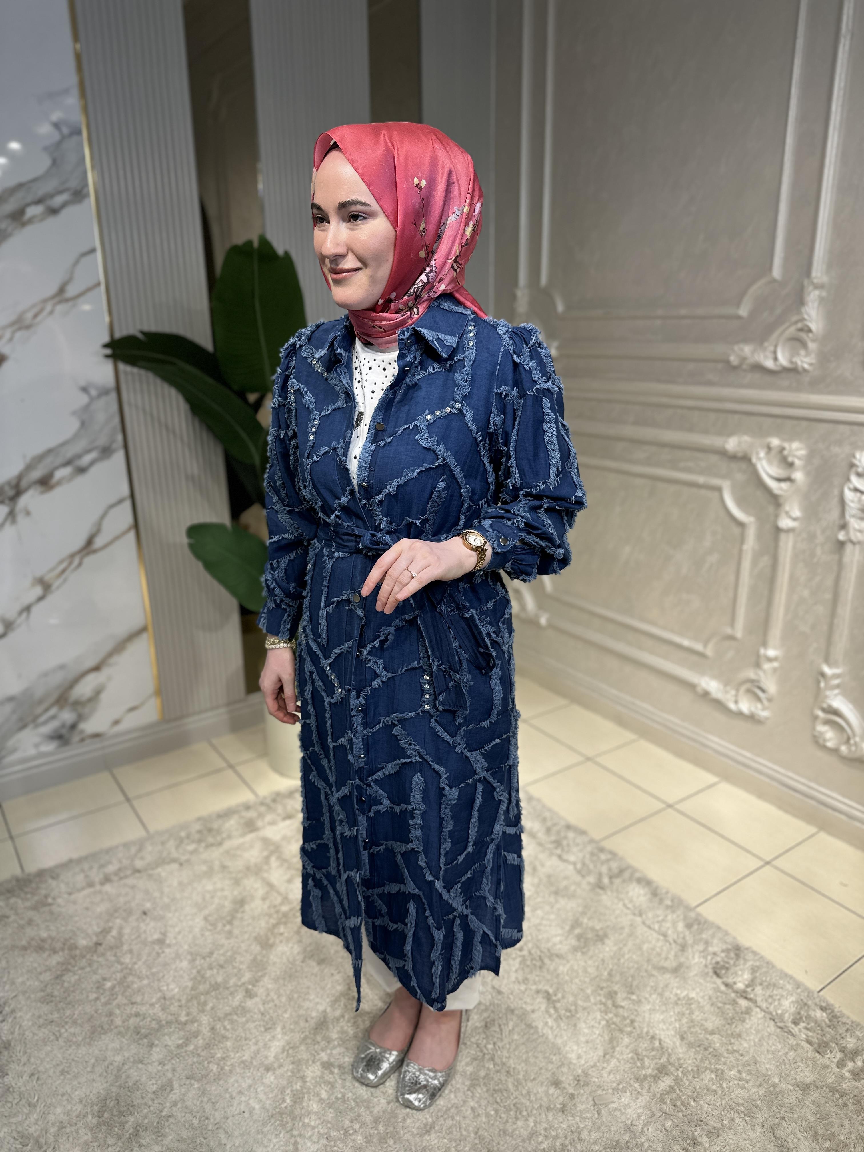 3229 Bayan Tencel Uzun Boy Tunik