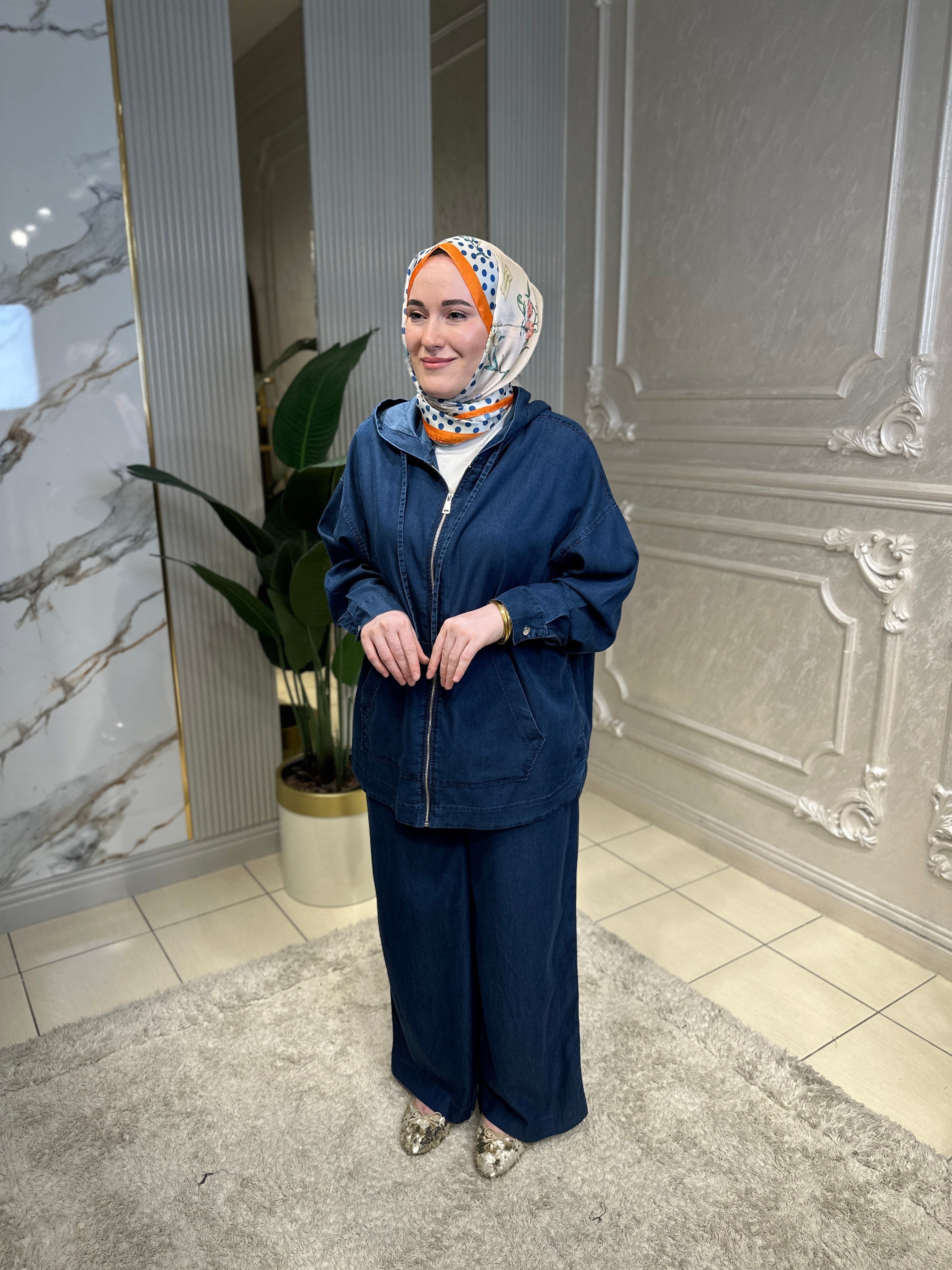5398 Tencel Pantolon Takım