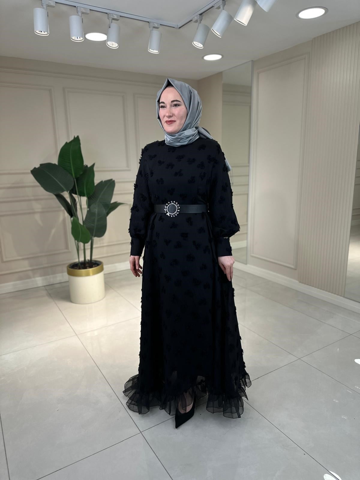 5409 Jakar Volanlı Elbise