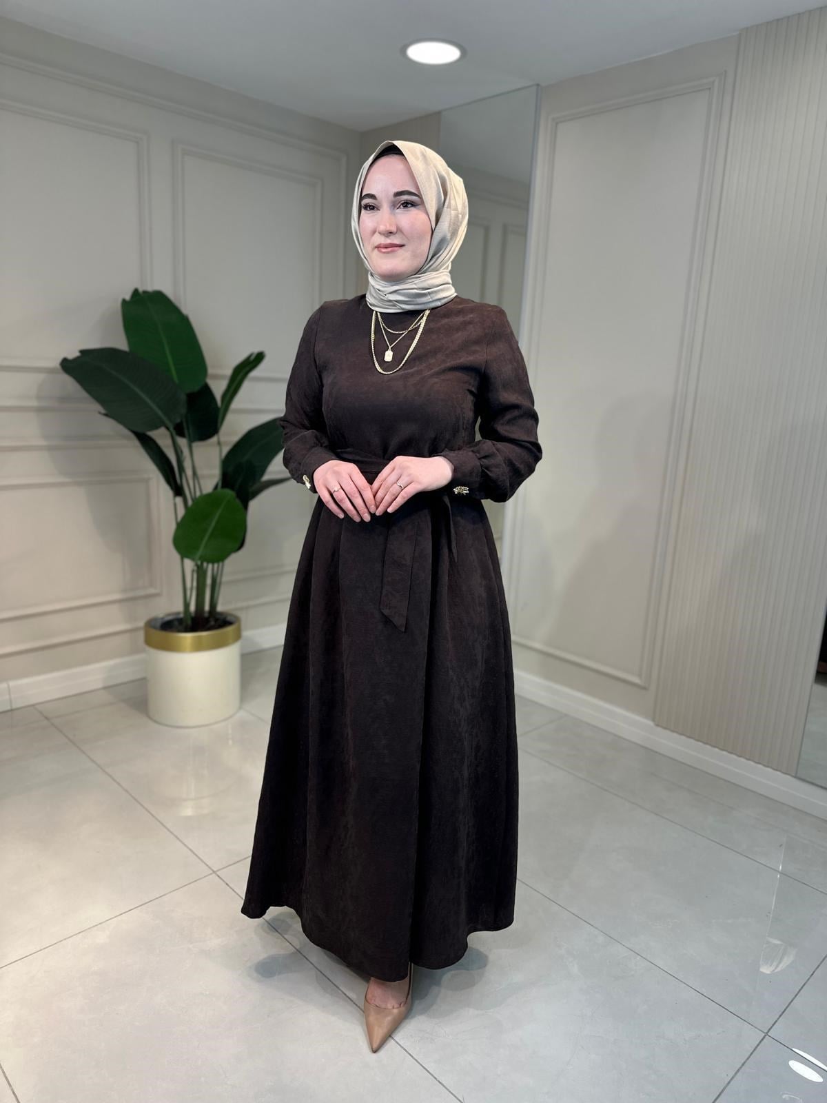 5442 Jakar Flower Desing Elbise
