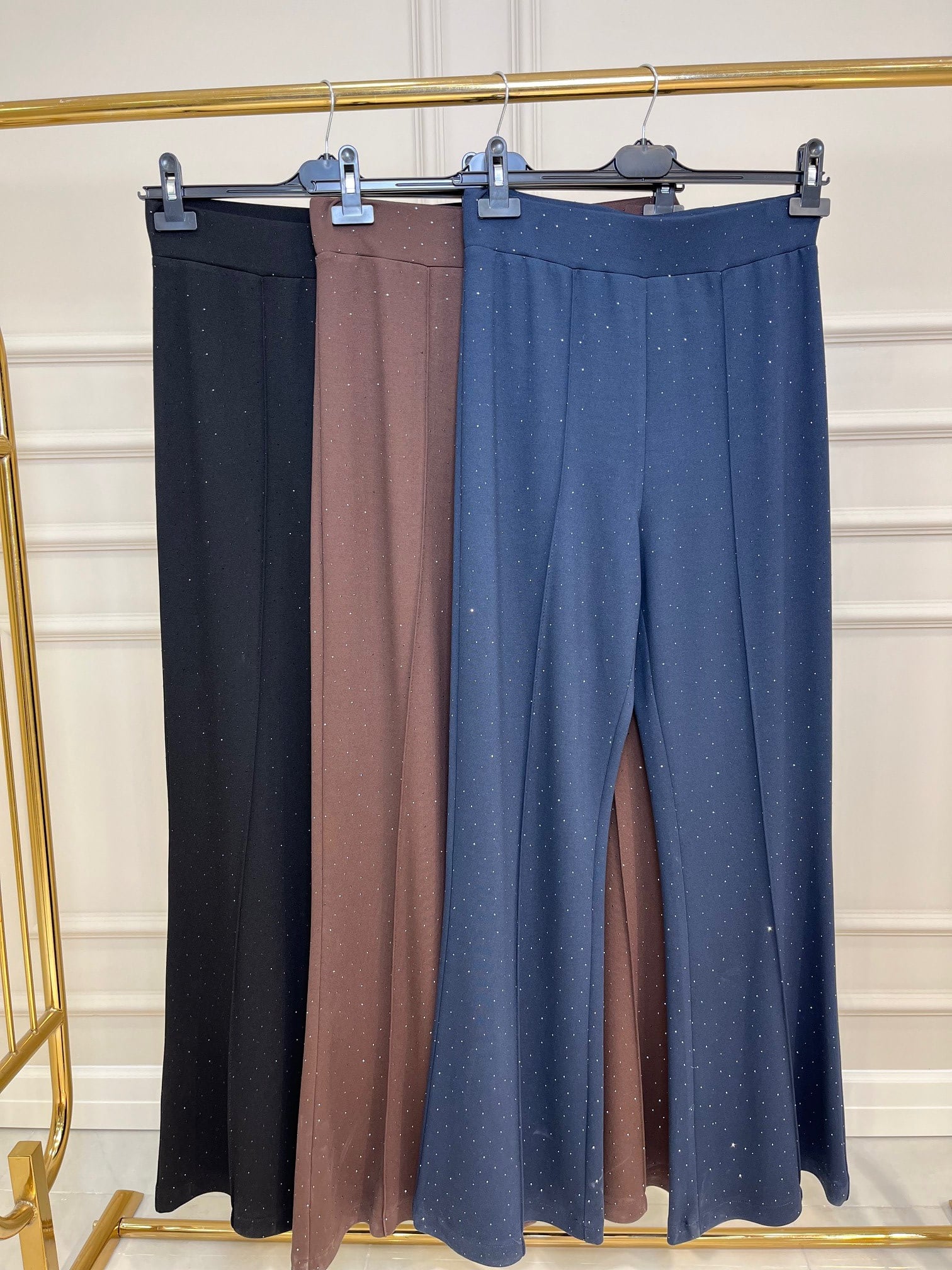 5604 Taşlı İspanyol Paça Pantolon
