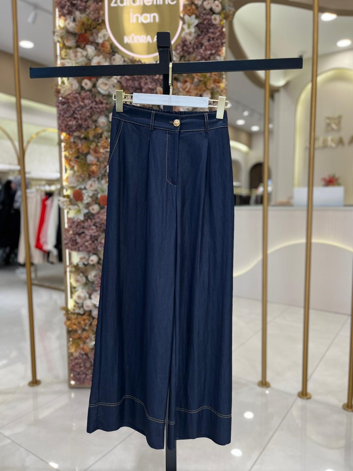 5636 Abelia Kısa Geniş Paça Pantolon
