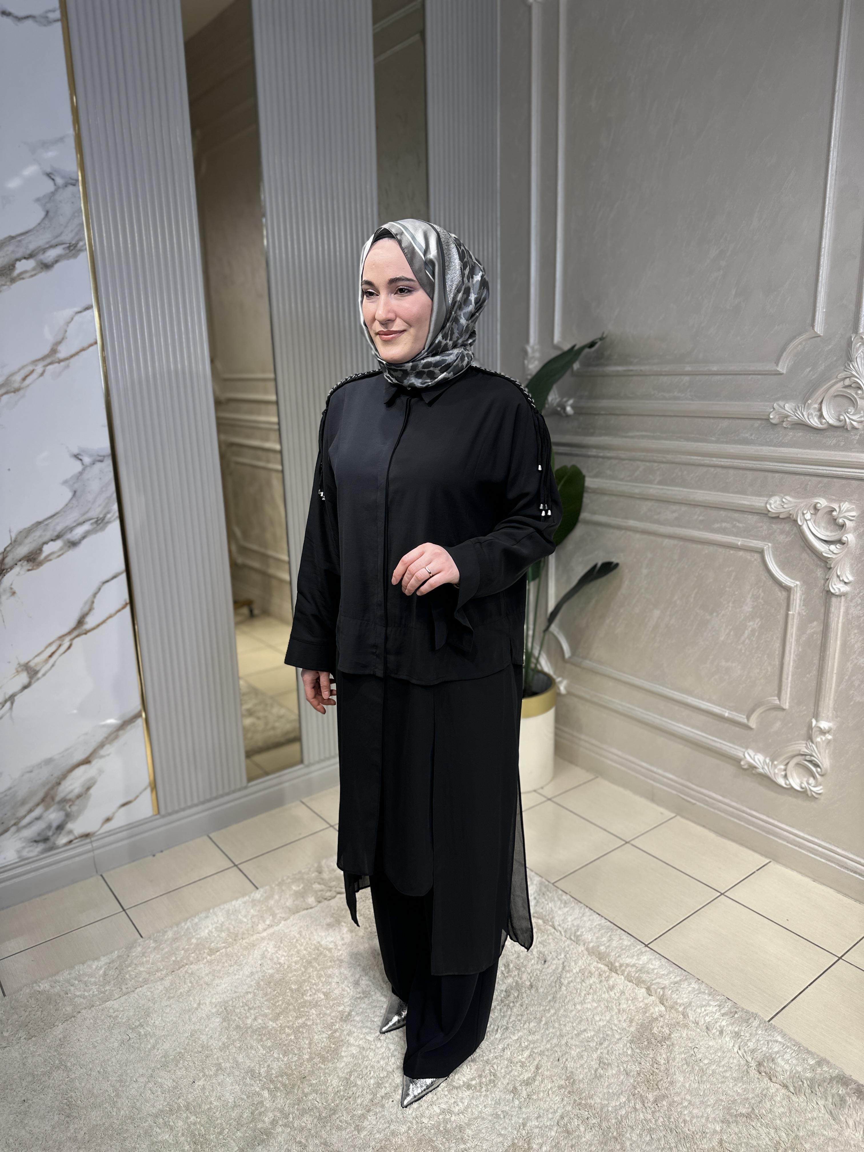 6087 Şifon Detaylı Gömlek