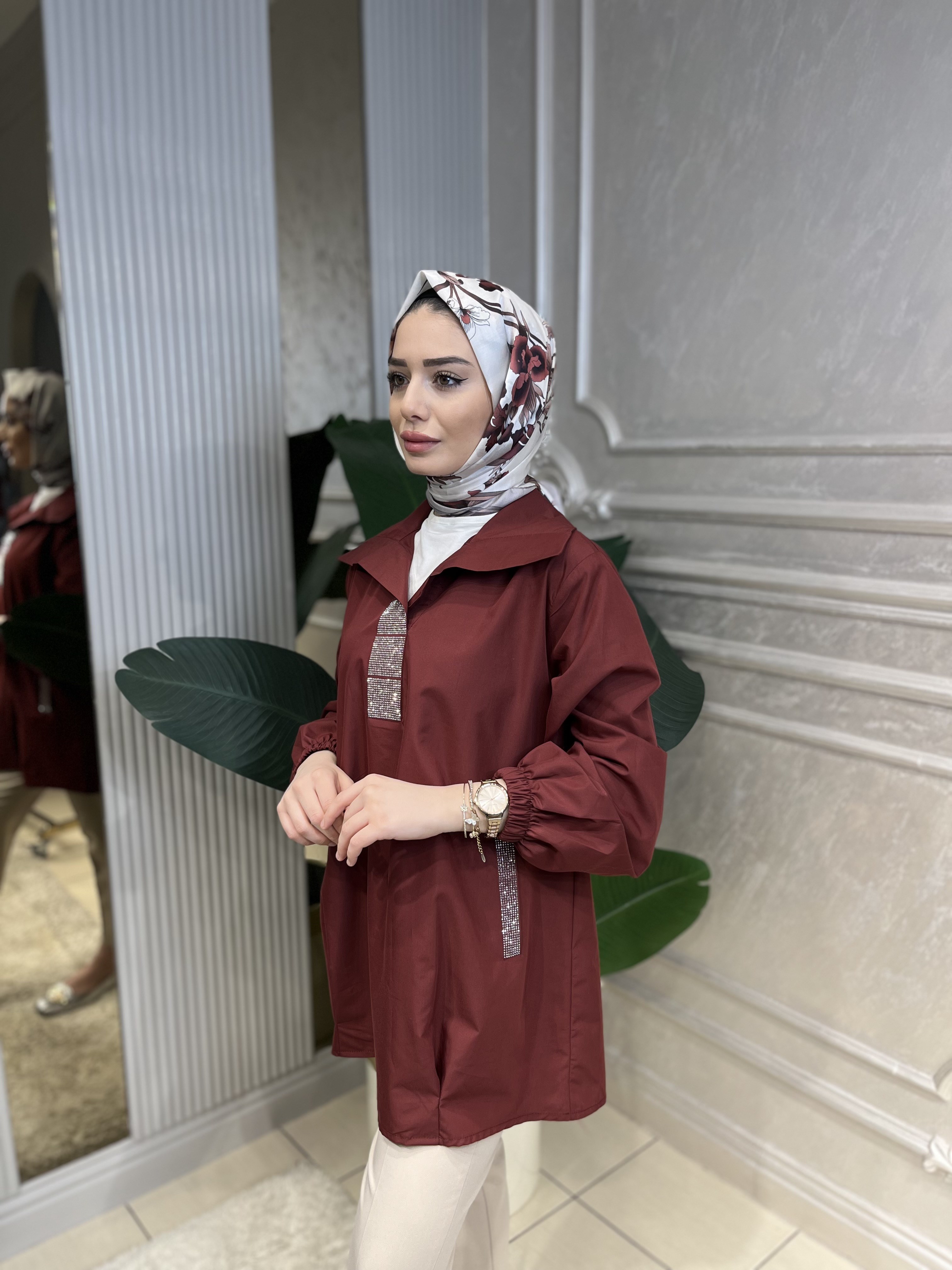 6101 Taş Detaylı Gömlek