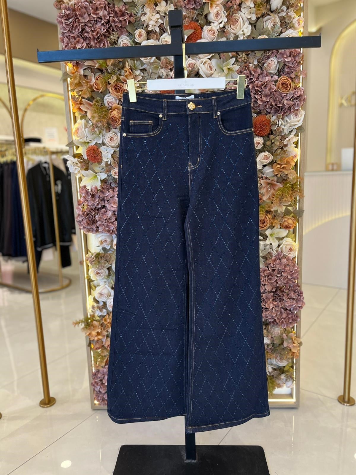 8079 Ghisa Çapraz Taşlı PANTOLON