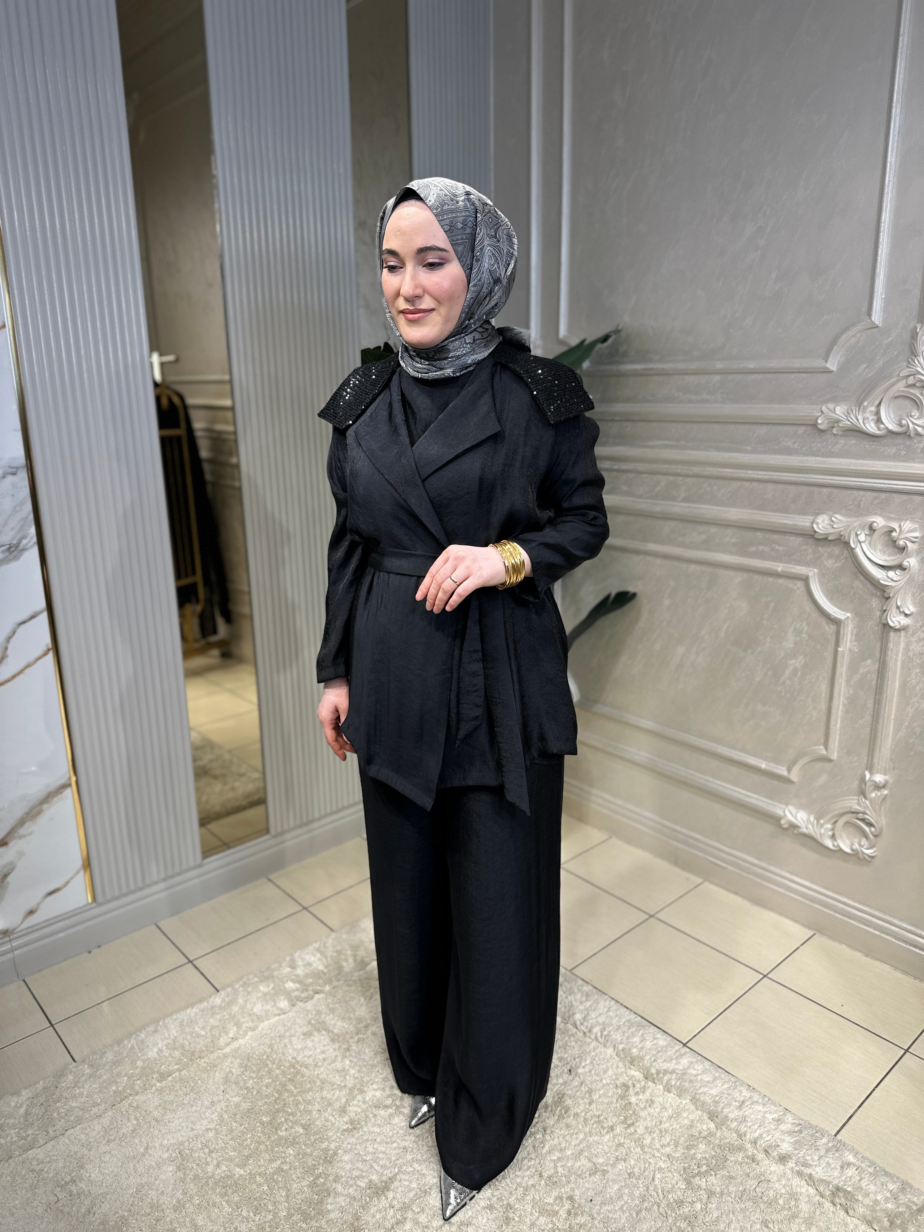 8494 Üçlü Pantolon Takım