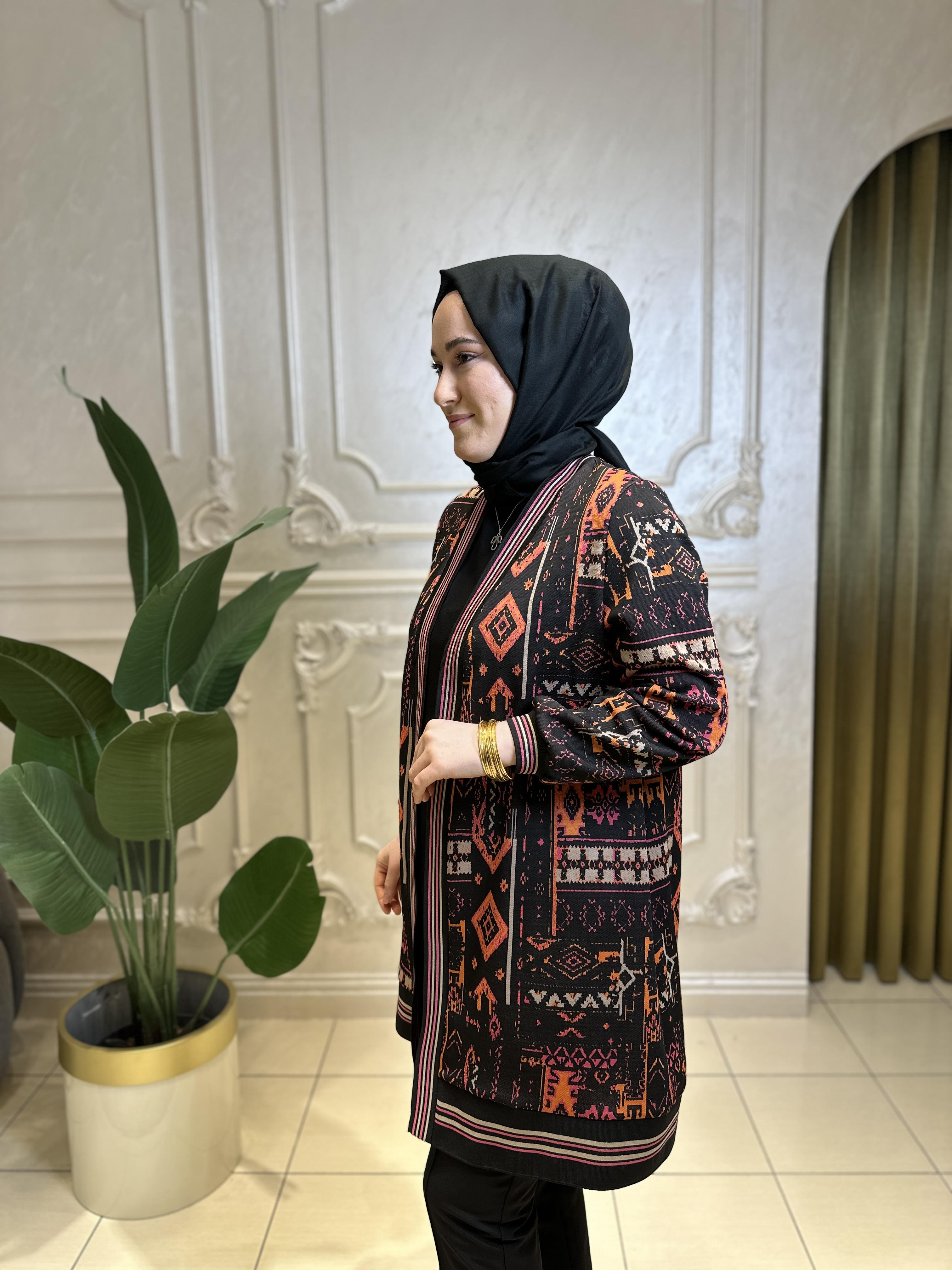 9014 Etnik Desen Kimono