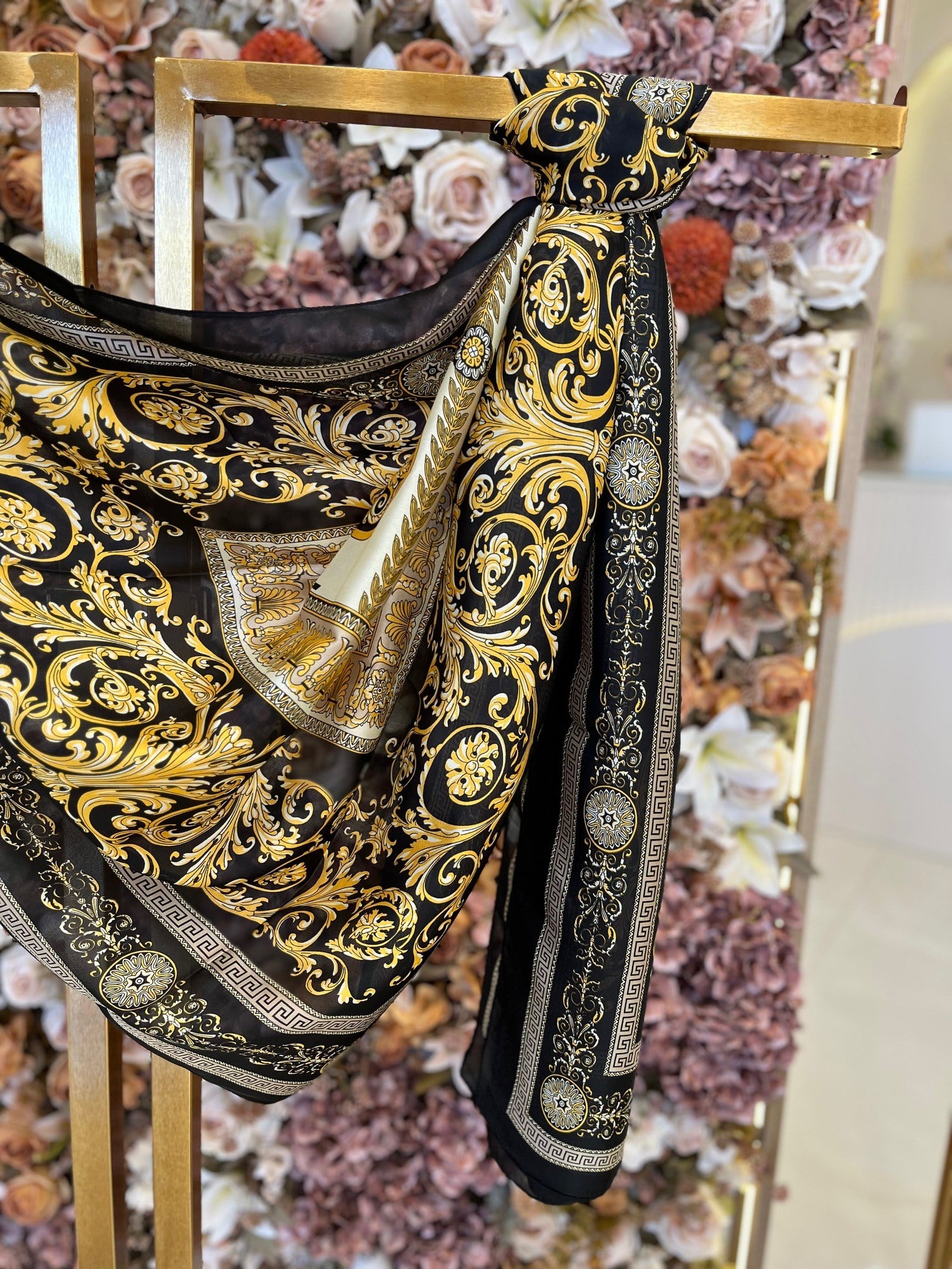 İthal Versace İpek Vual Şal