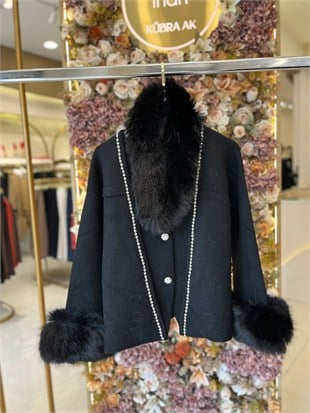 26060 Kürklü Angora Hırka