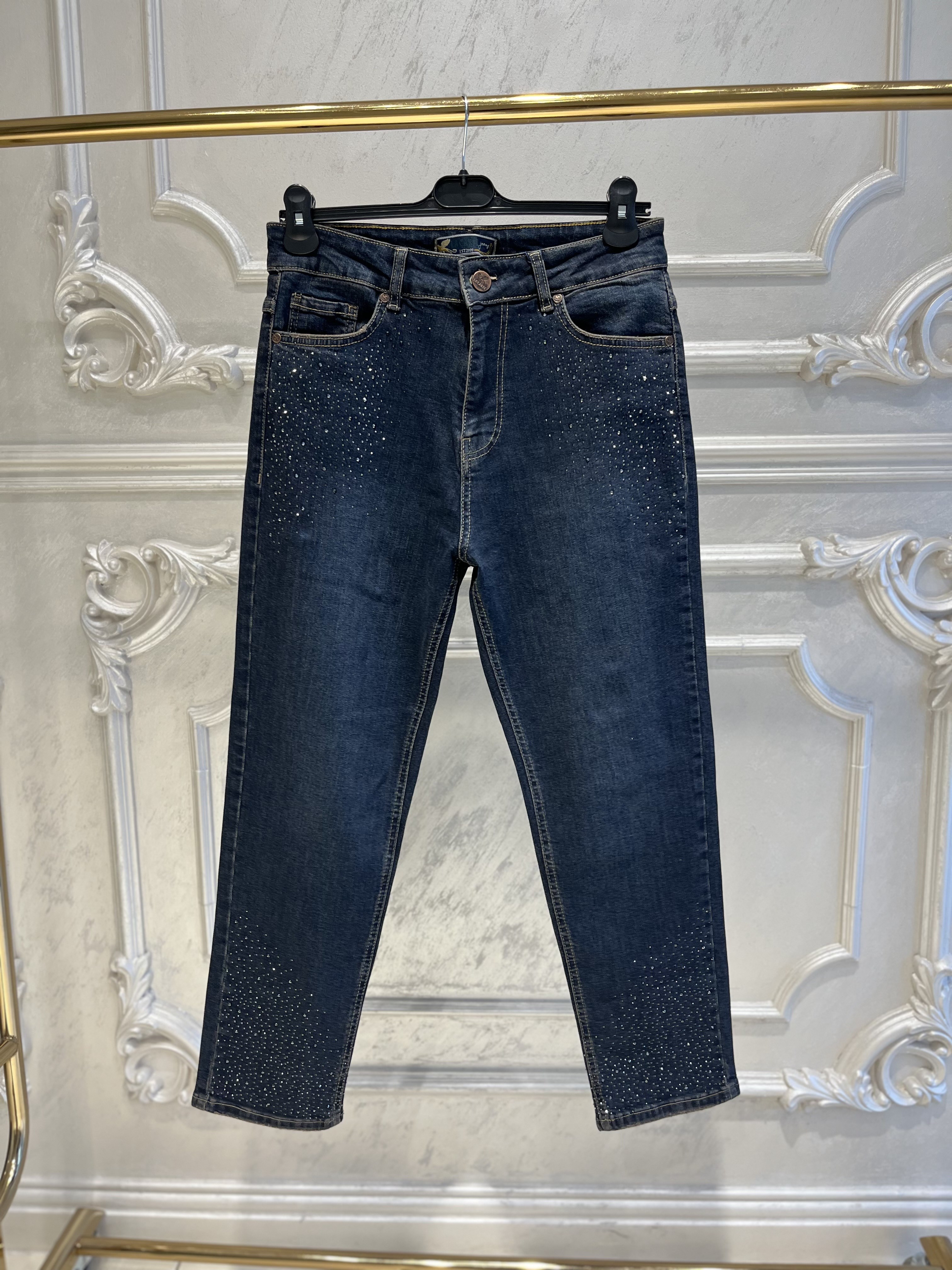 0291 Çift Taşlı Mom Jean