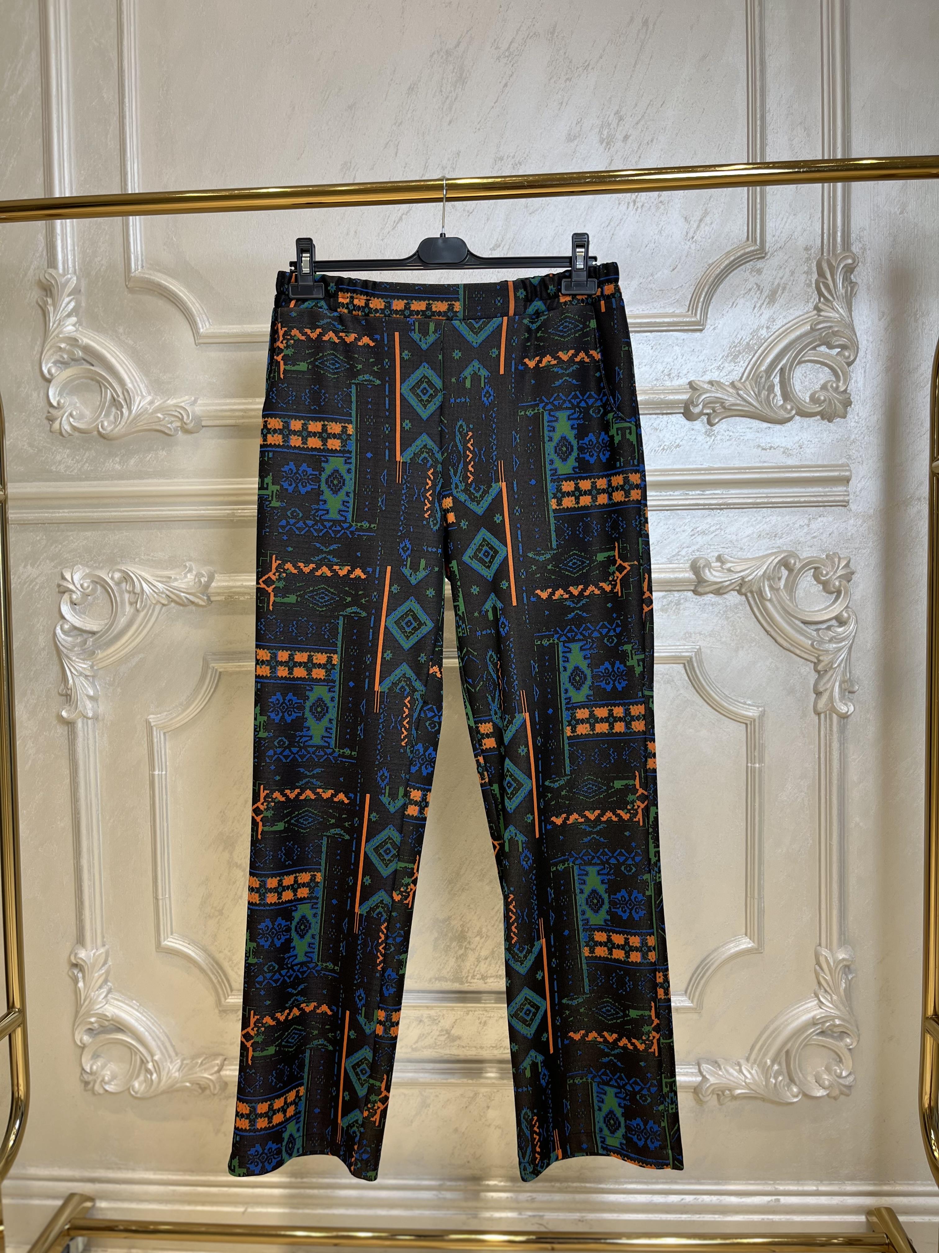 1004 Etnik Desen Pantolon