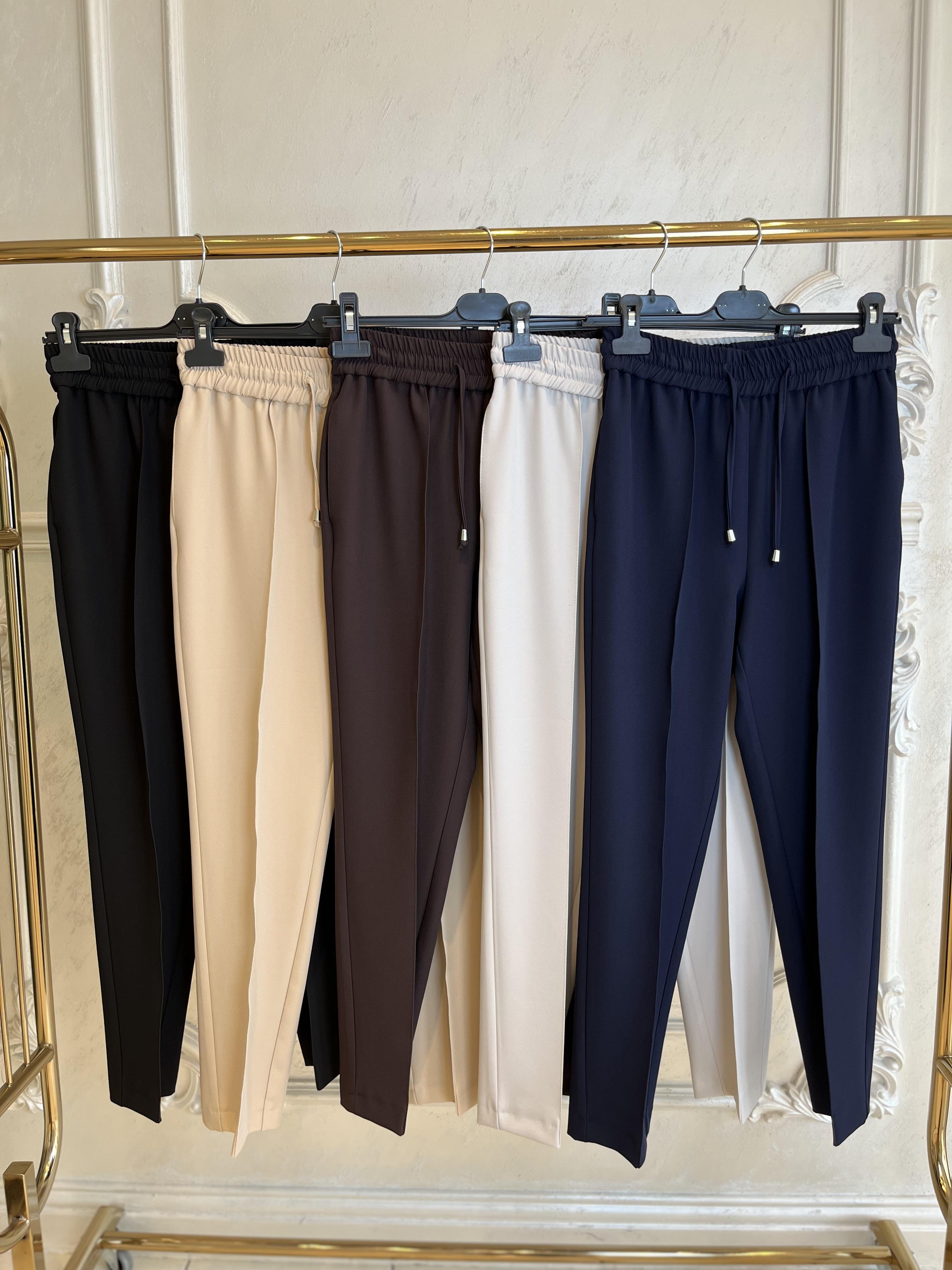 1360 Beli Lastikli Chimalı Dar Paça Pantolon