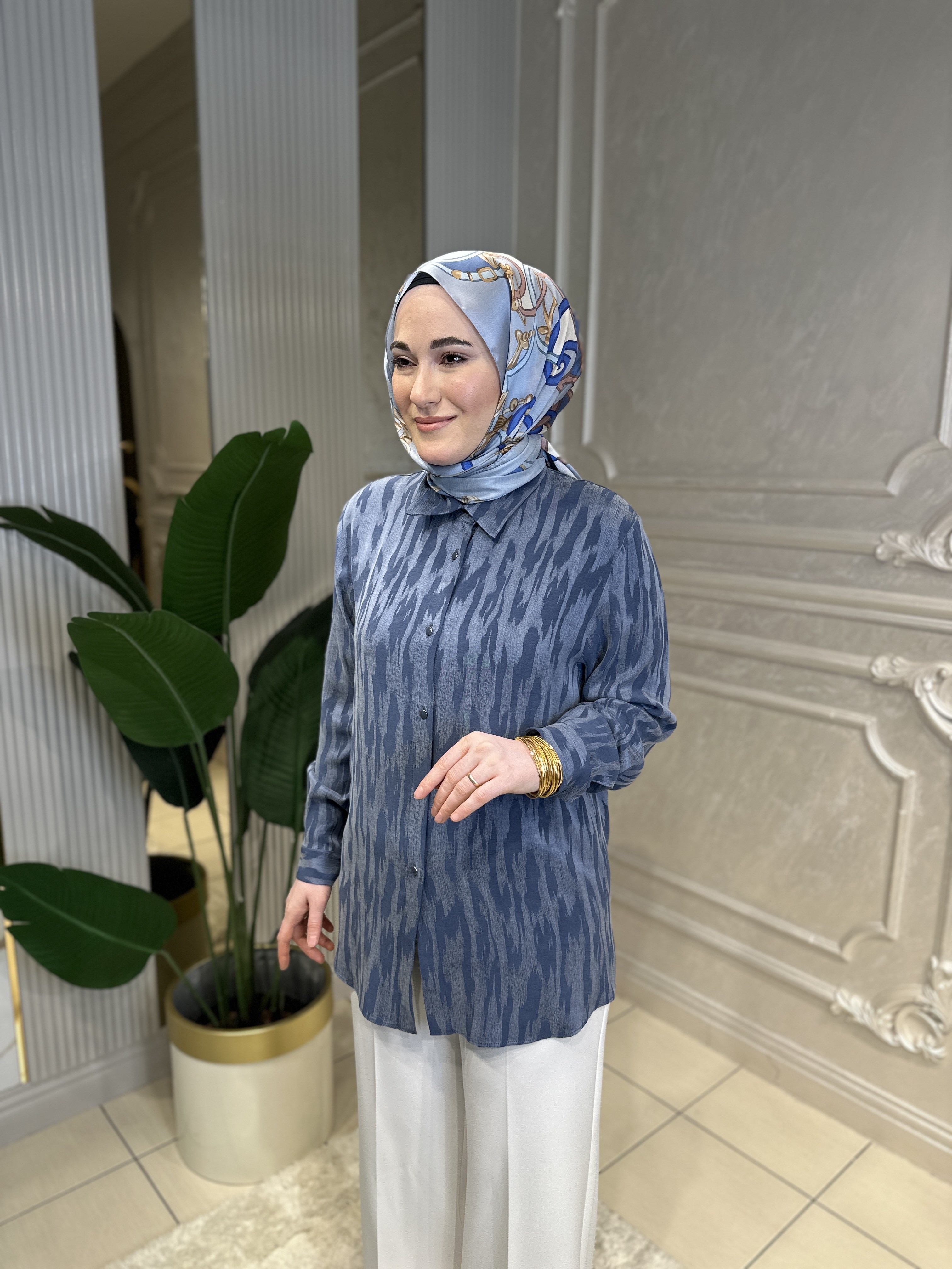 1435 Kamuflaj Desenli Tunik
