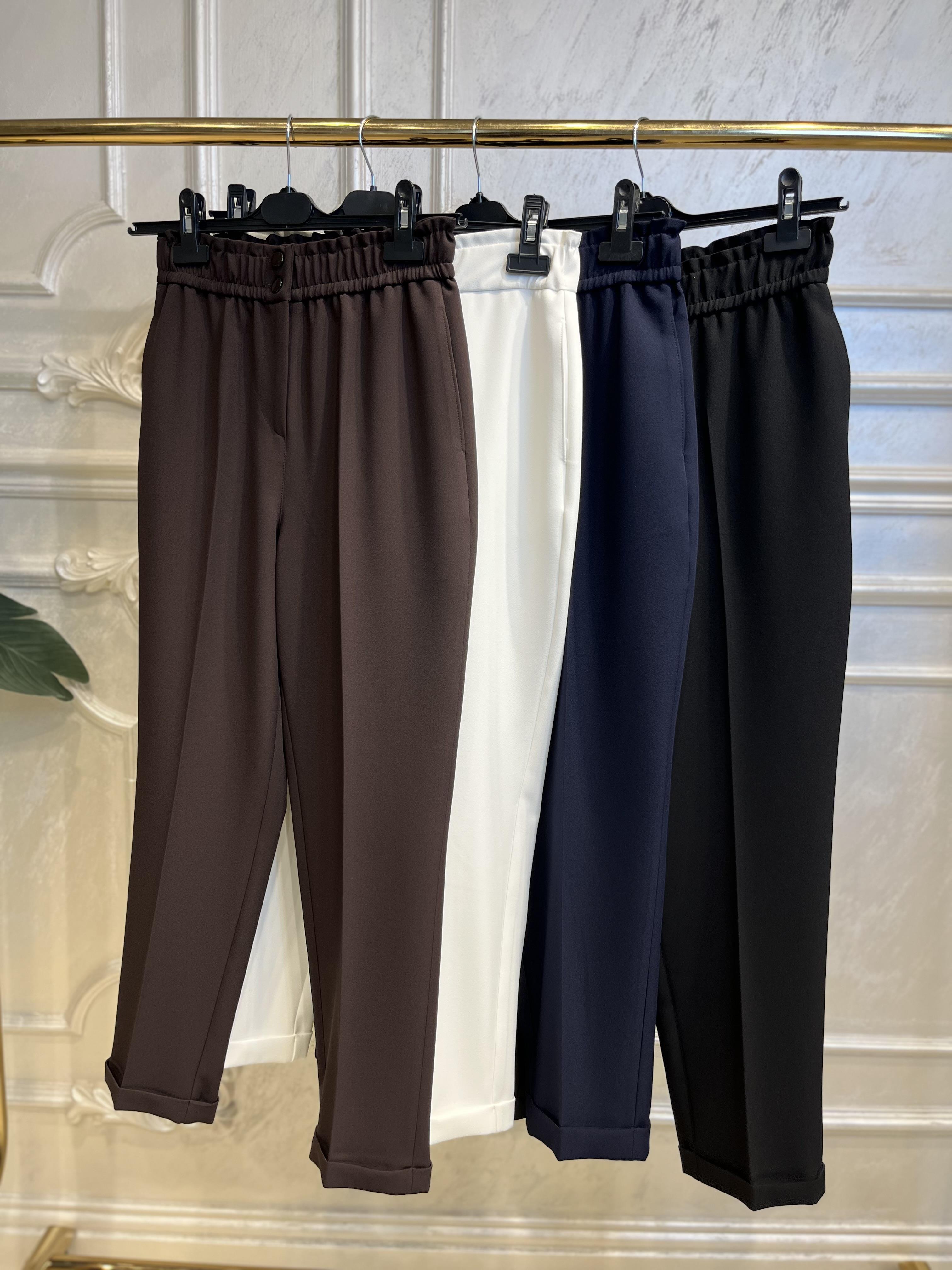 1484 Bel Lastikli Duble Pantolon
