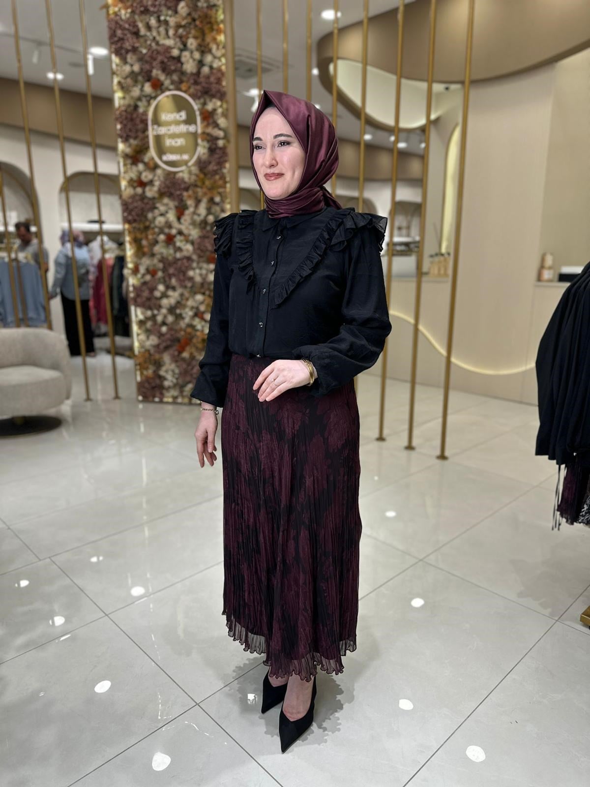 19543 Düğme Deyatlı İpek Tencel GÖMLEK