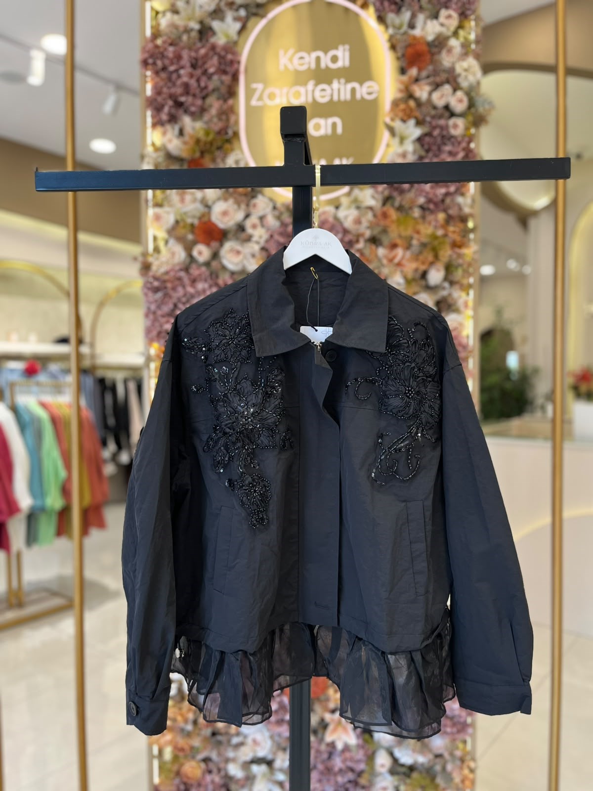 26051 Organze Kumaşlı  Trench
