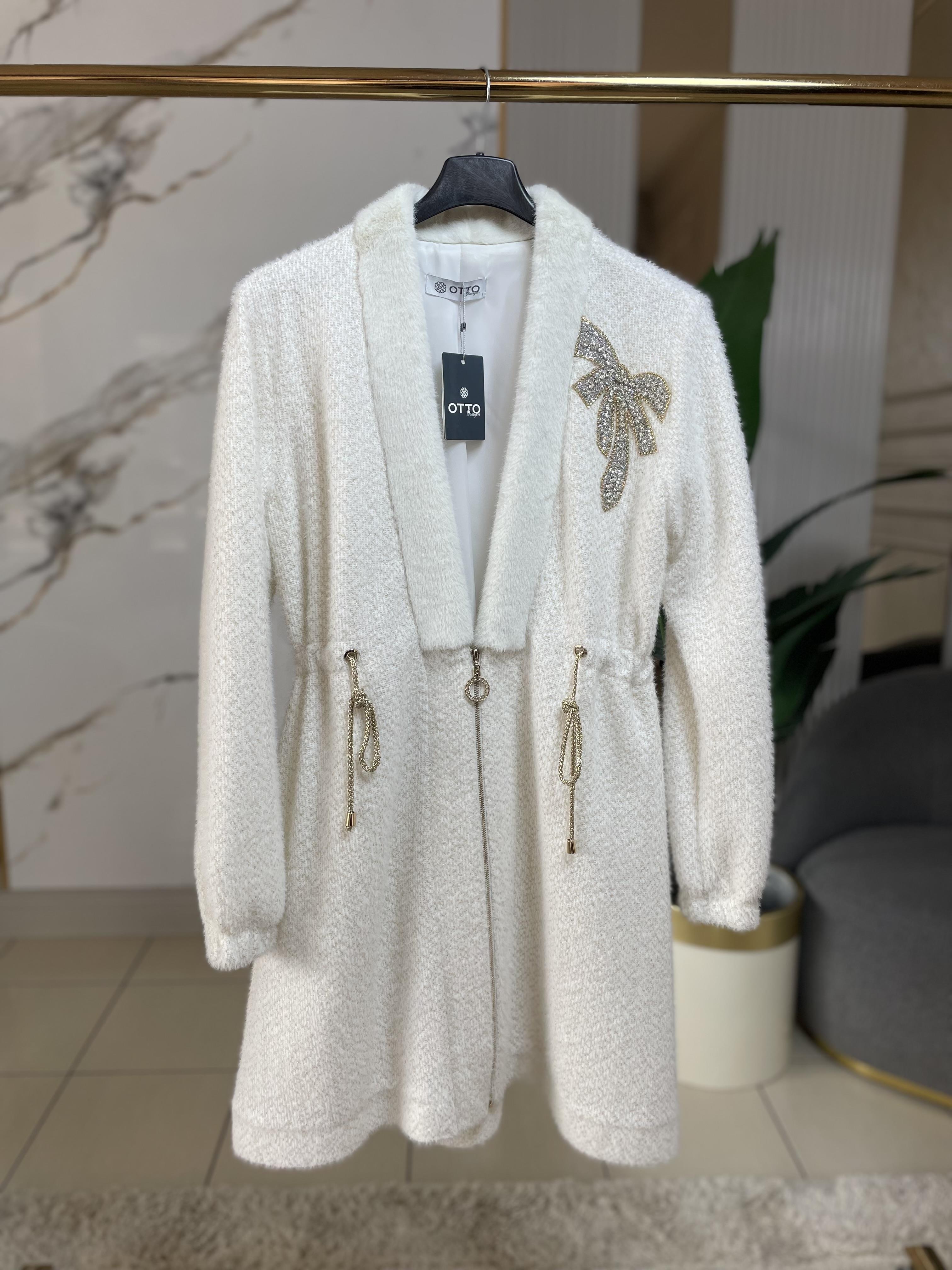 3106 Simli Örme Kürklü Bumber Ceket