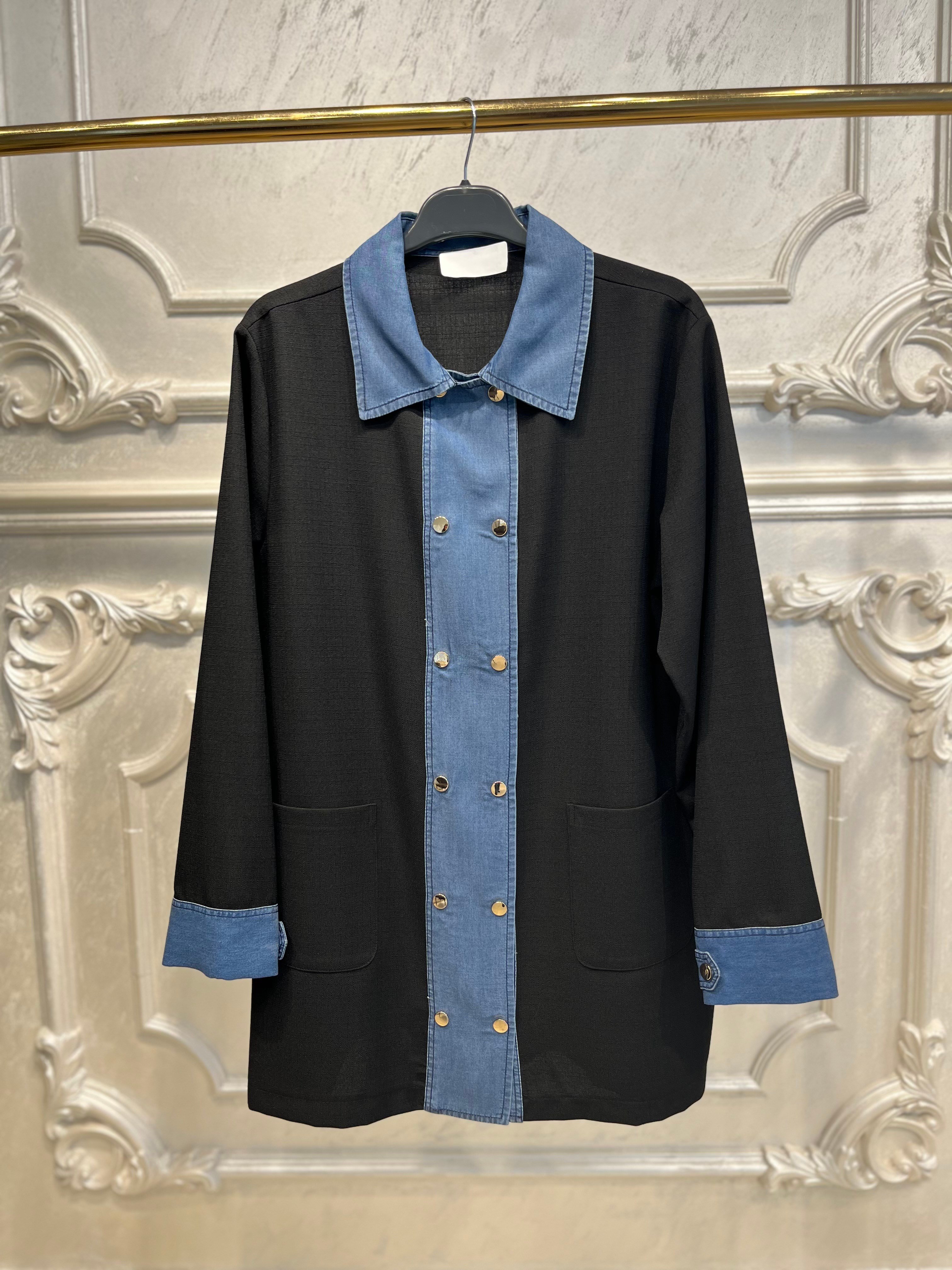 4303 Keten Tencel Garnili Ceket