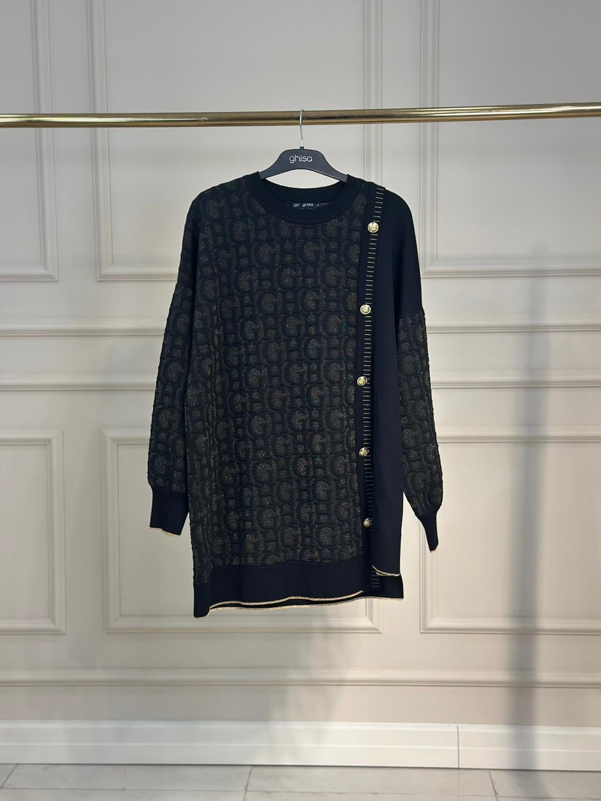 4801 Ghisa Asimetrik Triko Mixli Tunik
