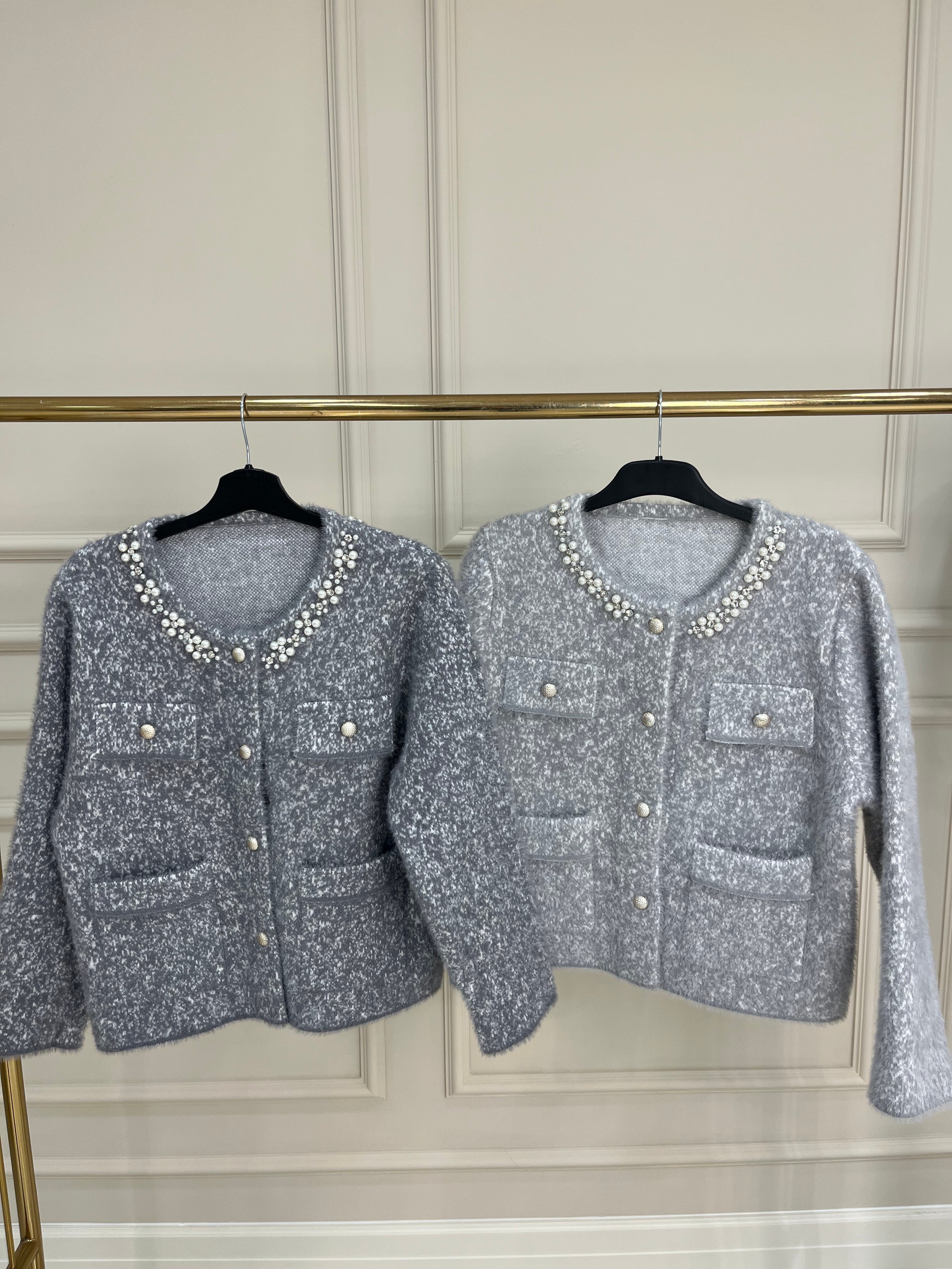 50020 İncili Angora Ceket