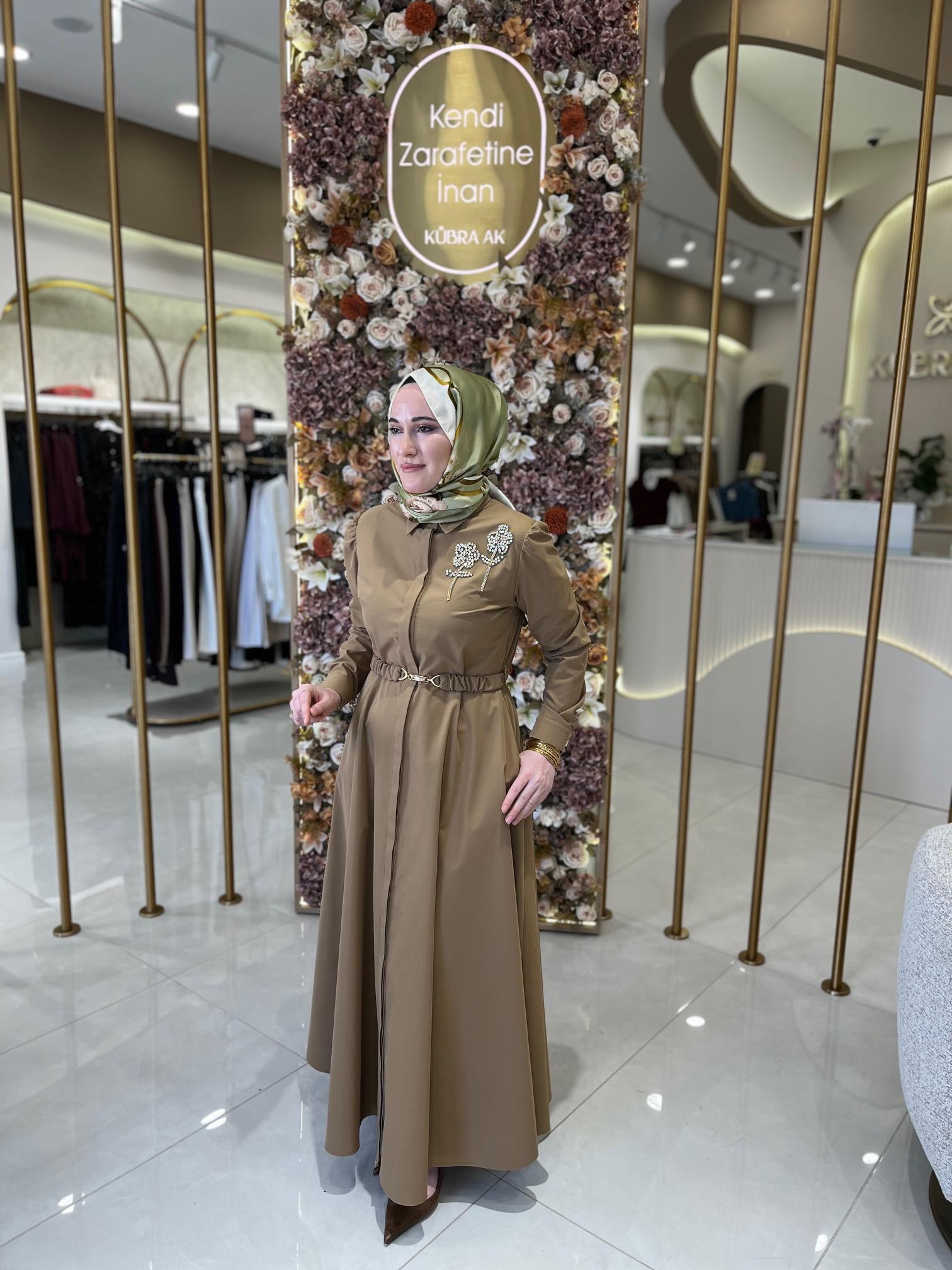 5309 Taşlı Paraşüt Elbise