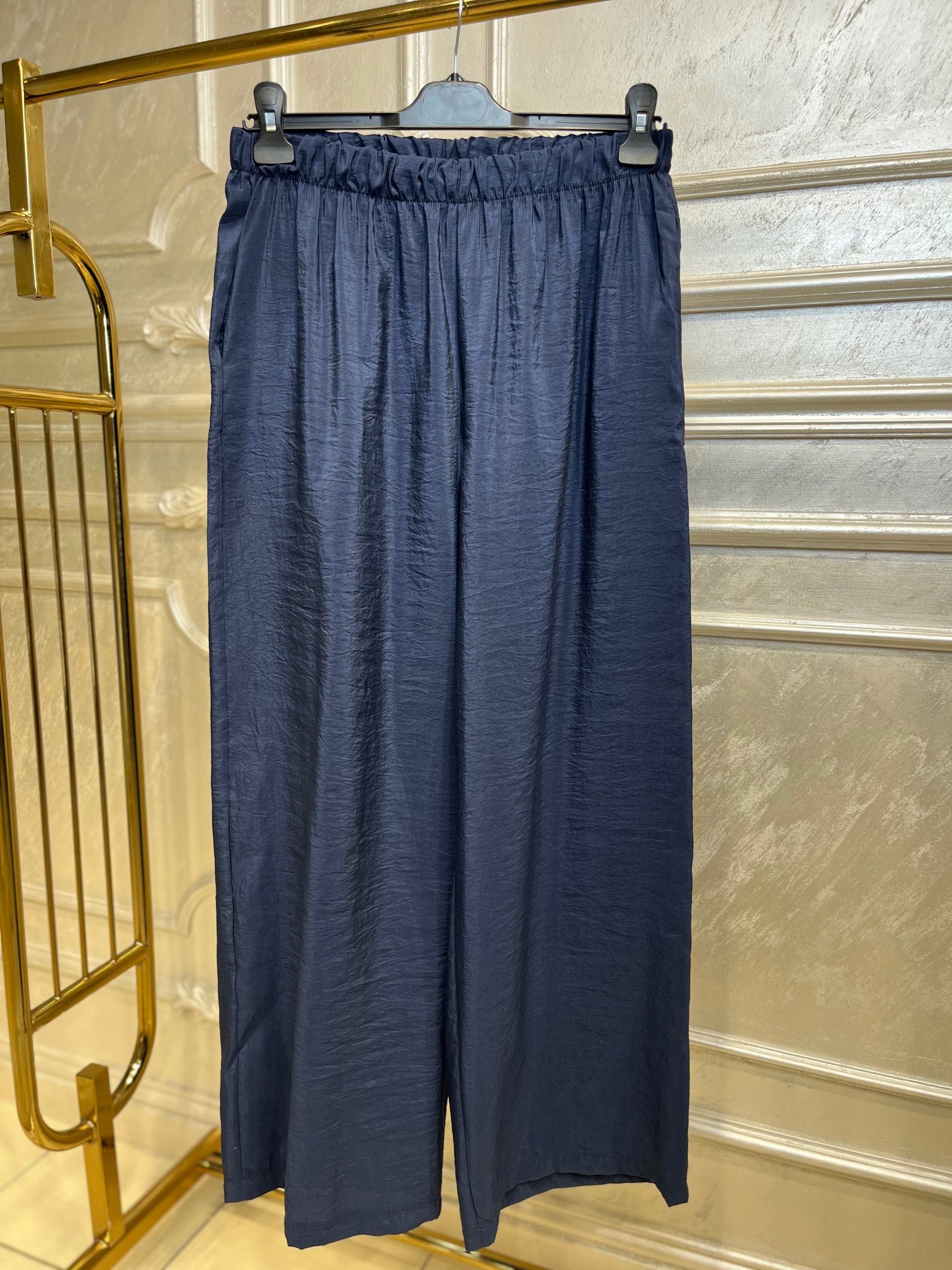 5355 Beli Lastikli Bol Paça Dubai Pantolon