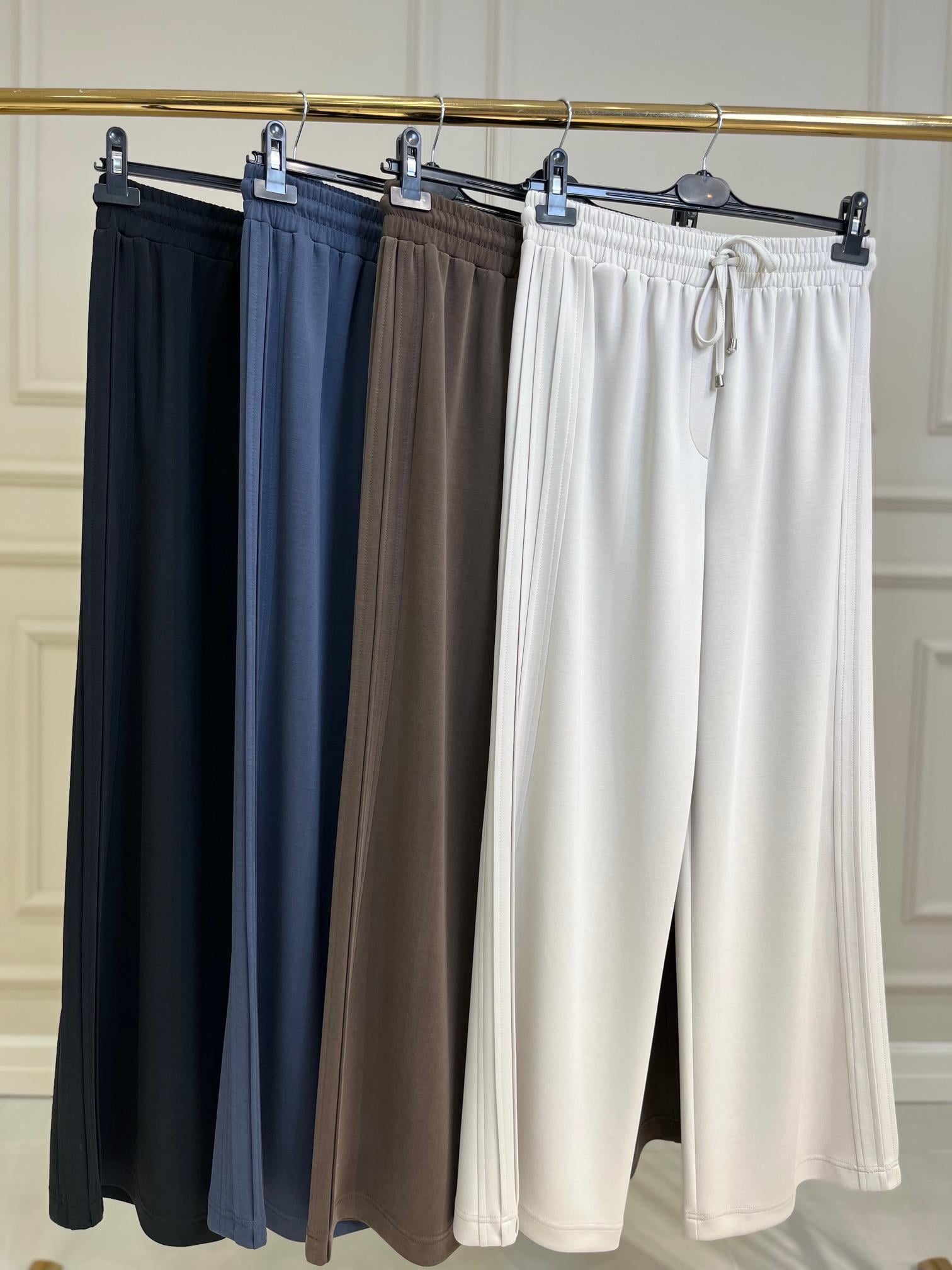 5581 Berlin Yanı Nervülü Geniş Paça Pantolon