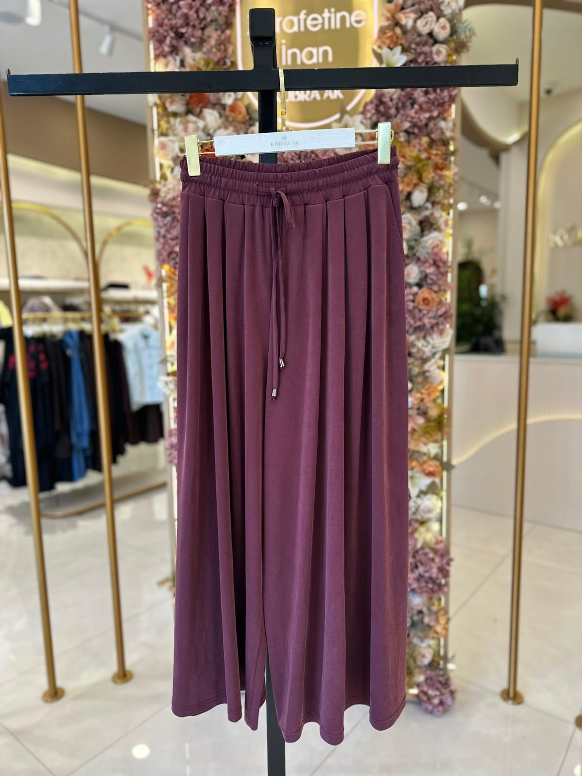 5664 Pileli Geniş Paça Pantolon