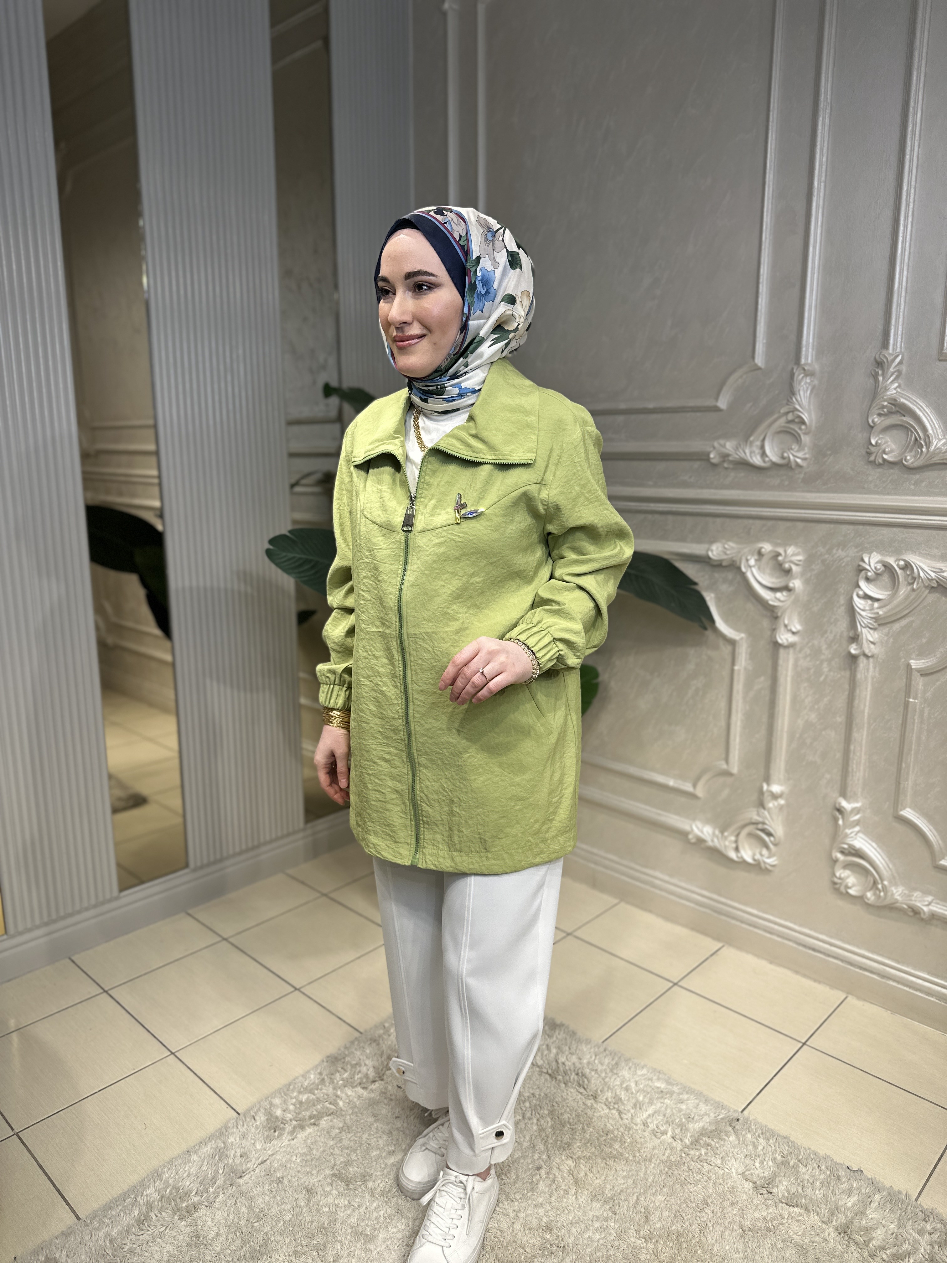 6011 Taşlı Bumber Ceket