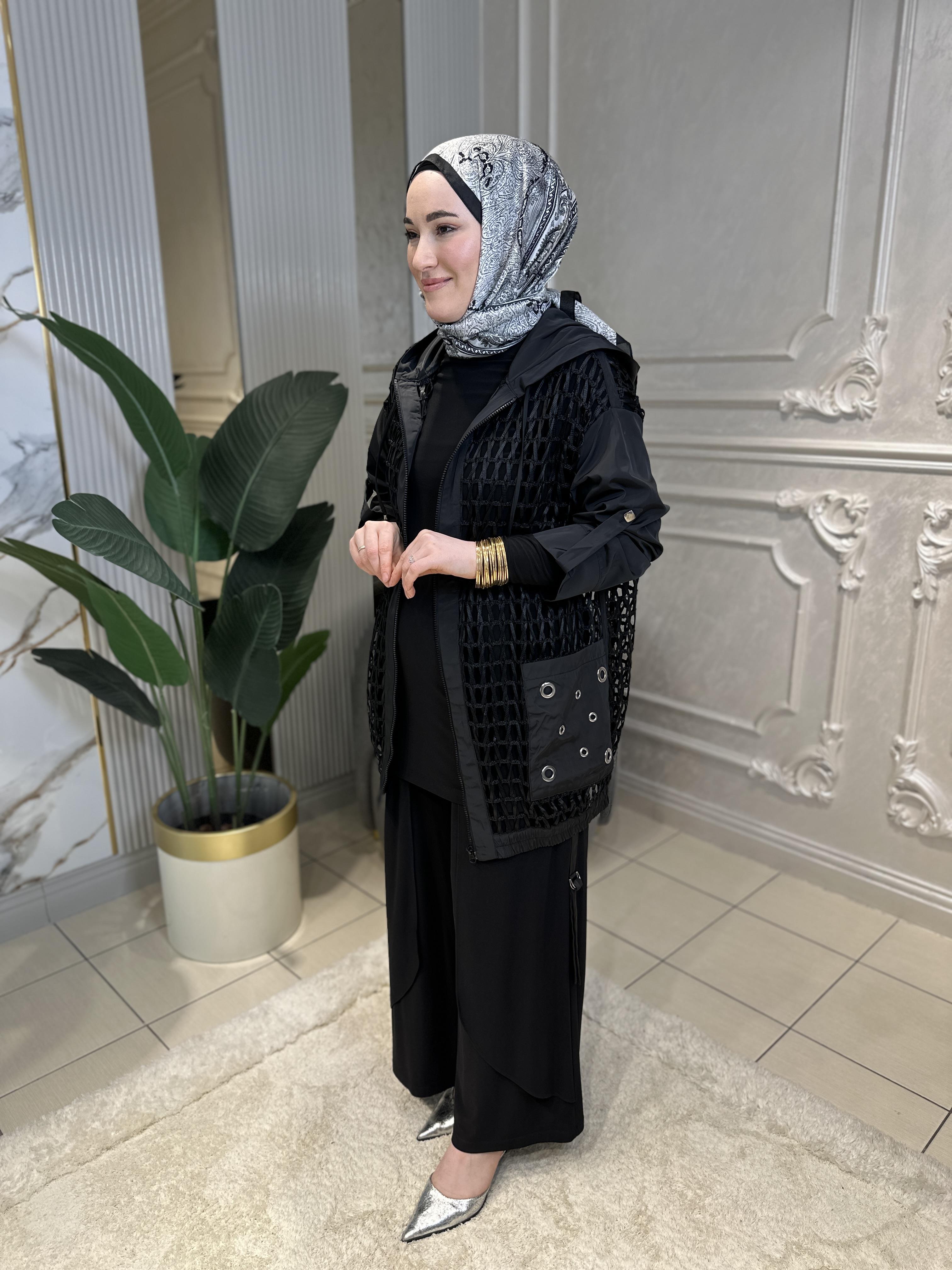 7174 Üçlü Pantolonlu Takım
