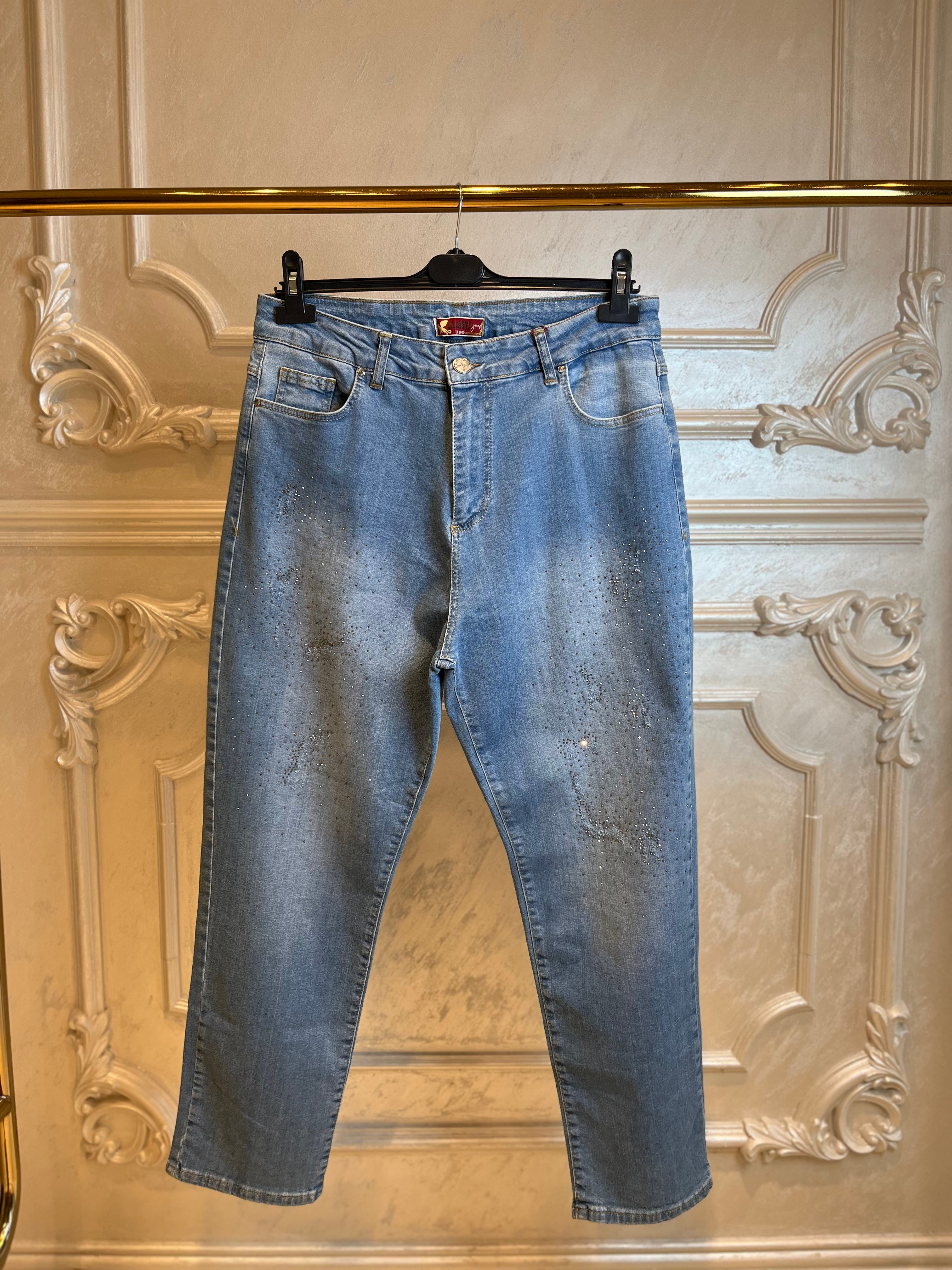 Ak0291-392- Serpme Taş 30-38 Mom Jean