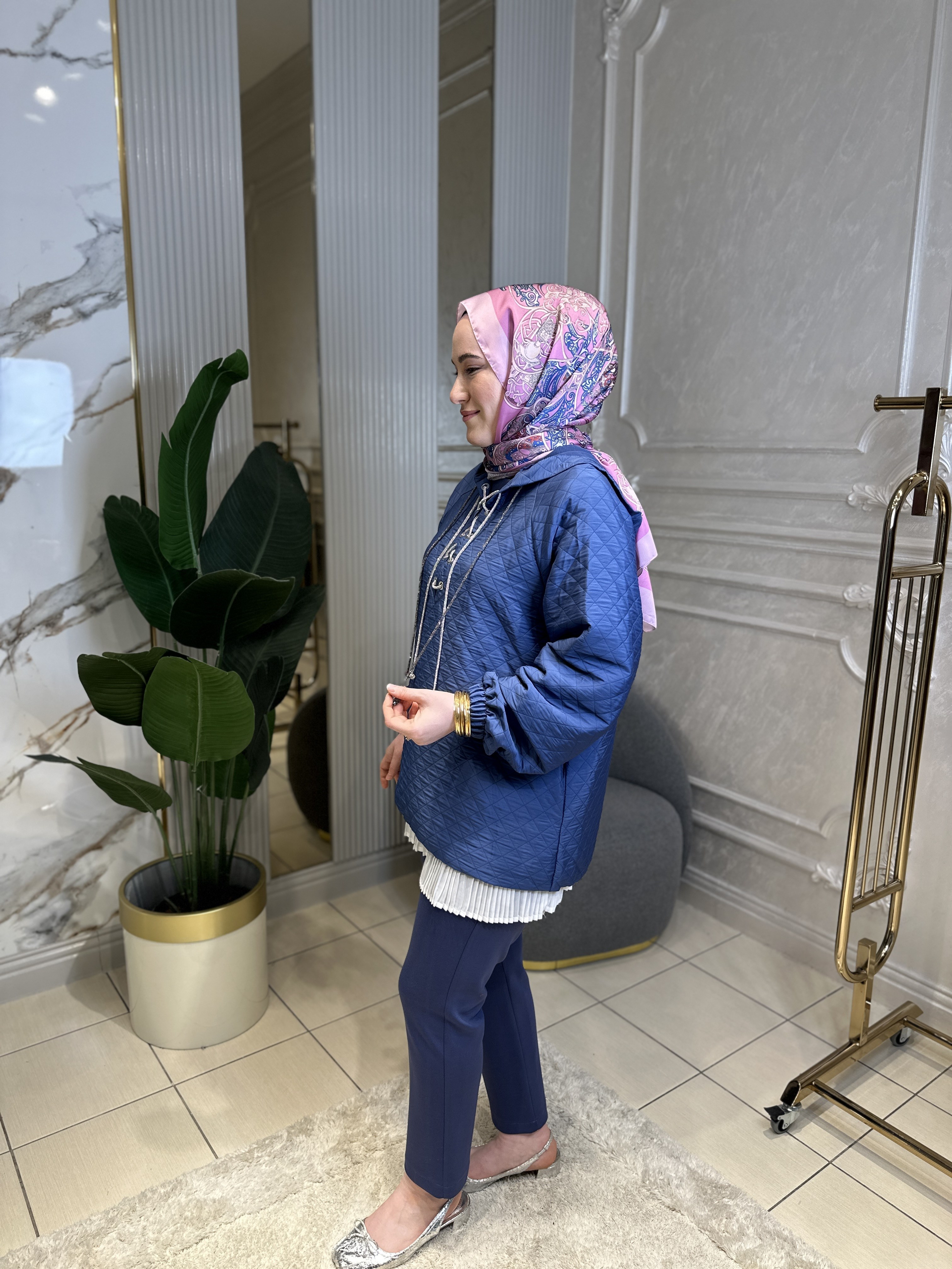 Ak30903 Kapitone Pantolonlu Takım