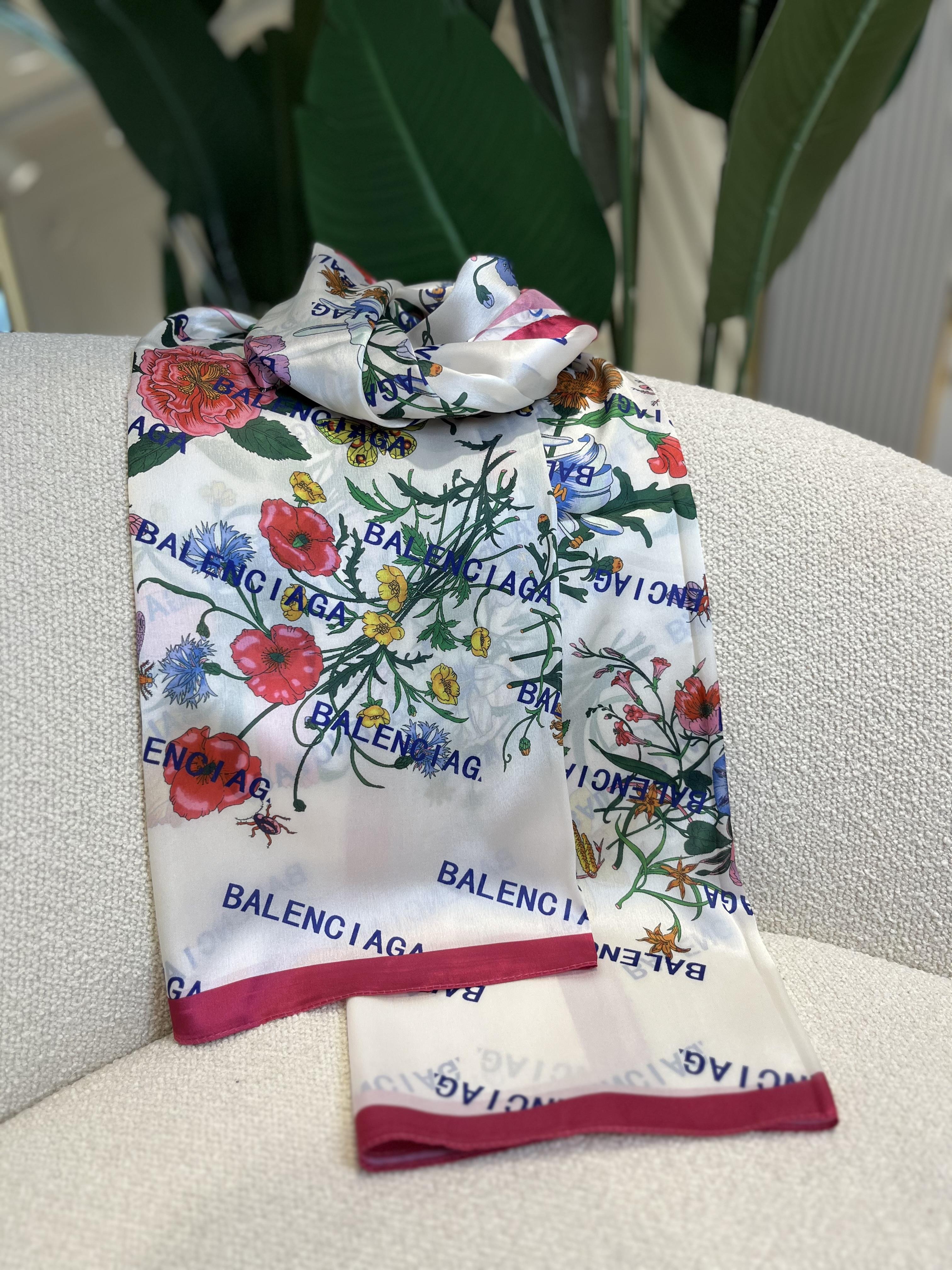 İthal Vual Çiçek Bahçesi Balenciaga Şal