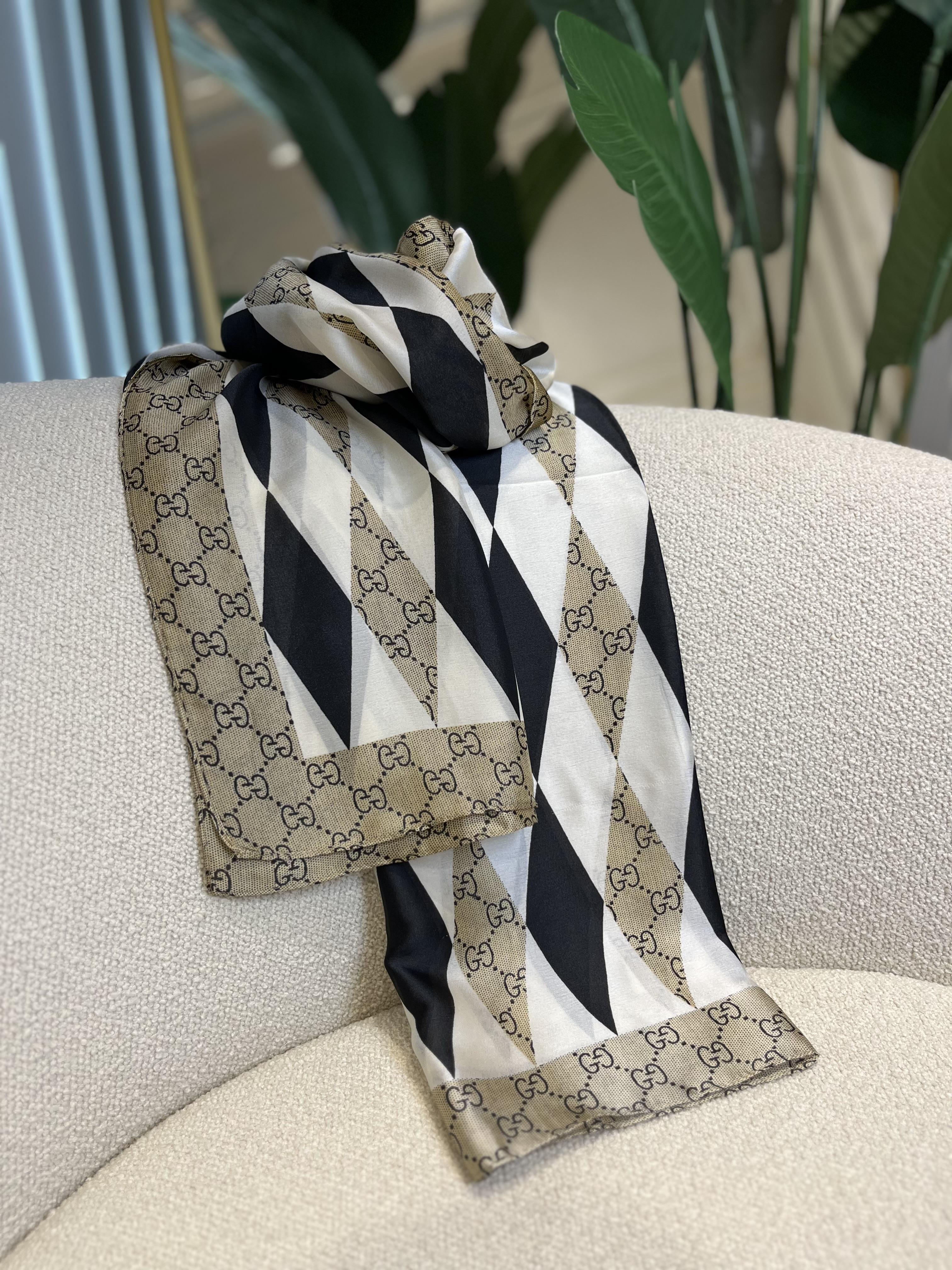 İthal Vual Gucci Geometrik Desen Şal