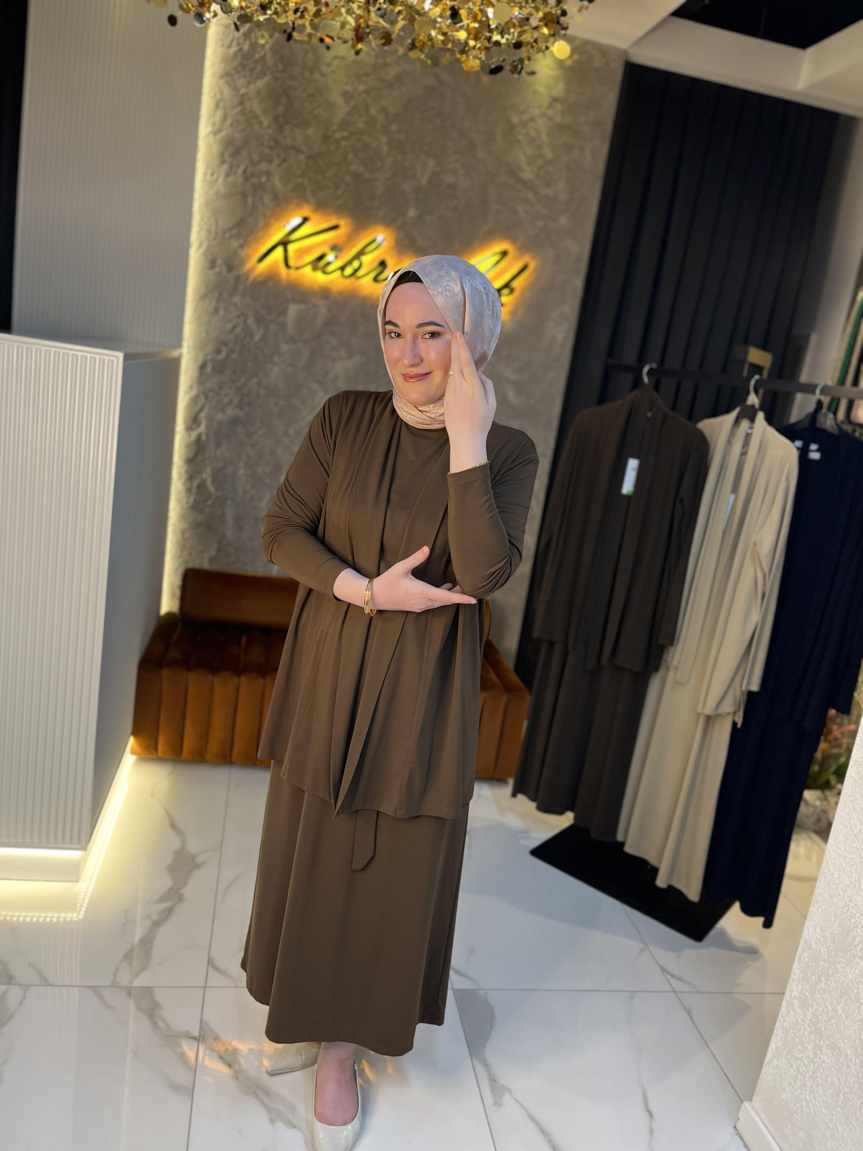 Missemramis4472 Pamuklu Elbise Hırka Takım