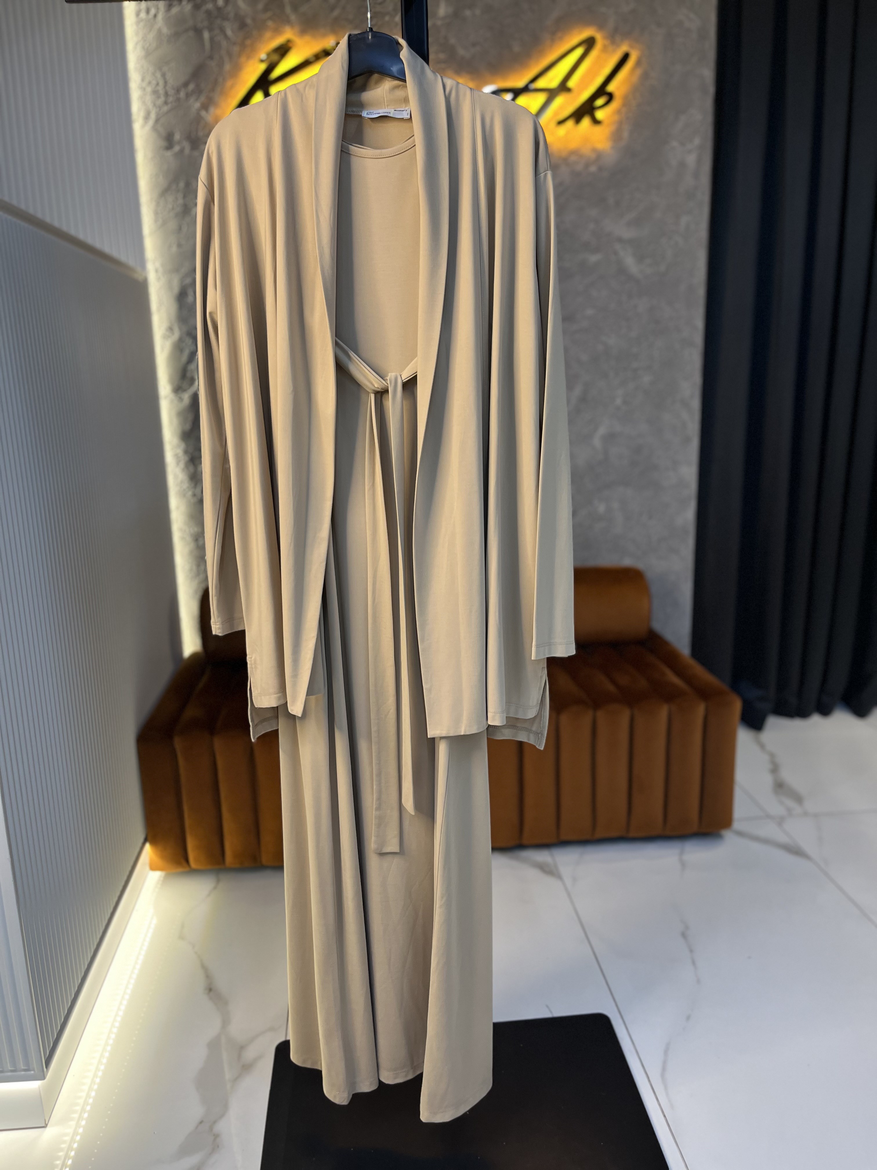 Missemramis4472 Pamuklu Elbise Hırka Takım