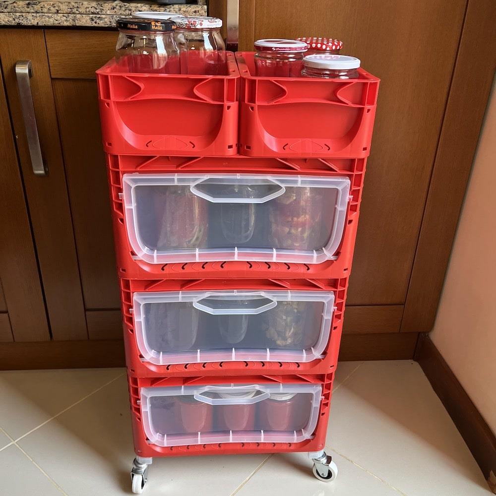 k33さま Magic Kombo 3R Kırmızı - Çok Amaçlı Raf & Dolap 40x30x83 cm - 73