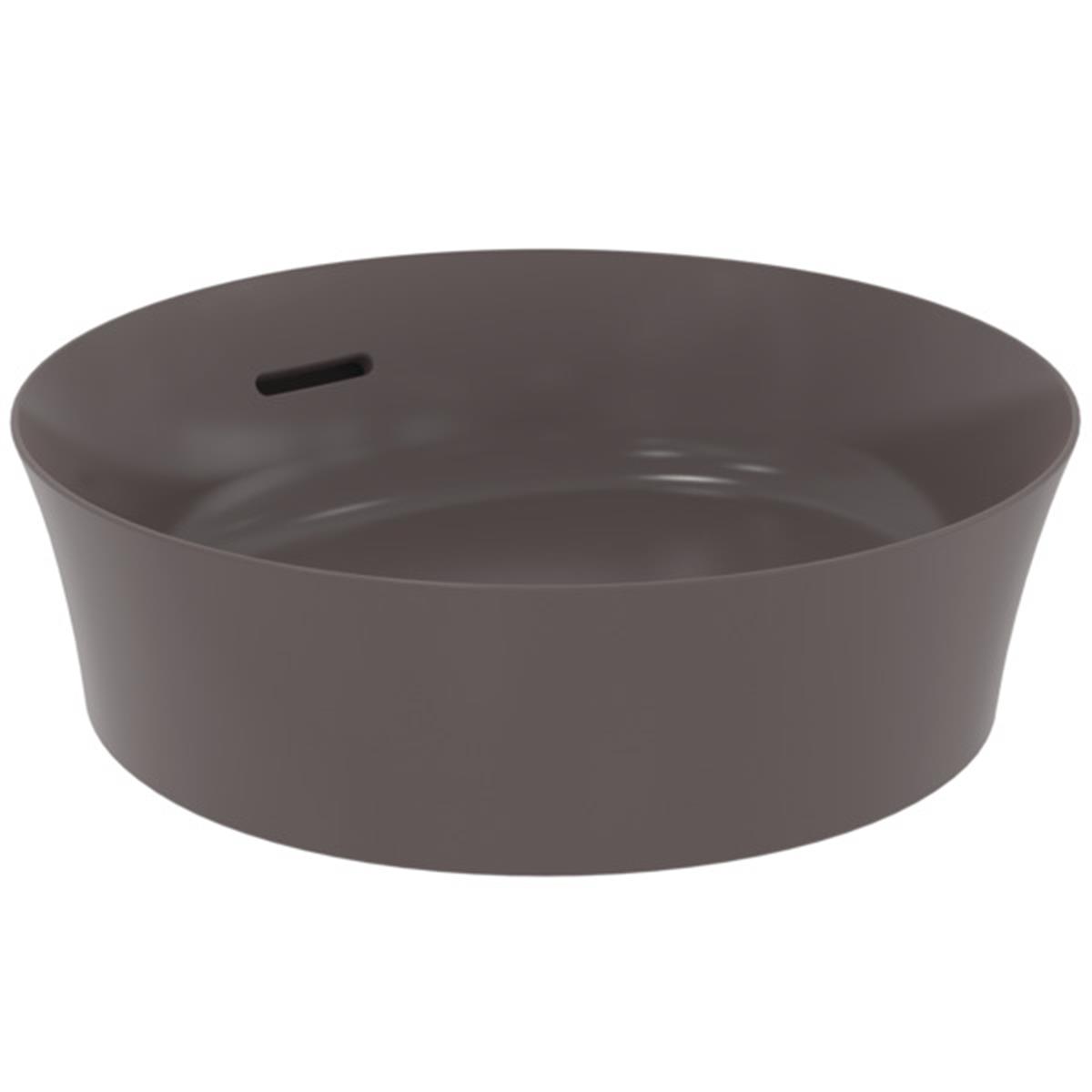 MARKA}Çanak LavabolarE1413V5Ipalyss Tezgah Üstü Yuvarlak Çanak Lavabo 40cm-Arduvaz Grisi