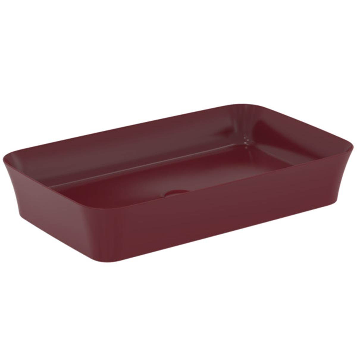 MARKA}Çanak LavabolarE1886V6Ipalyss Tezgah Üstü Dikdörtgen Çanak Lavabo 65cm-Nar