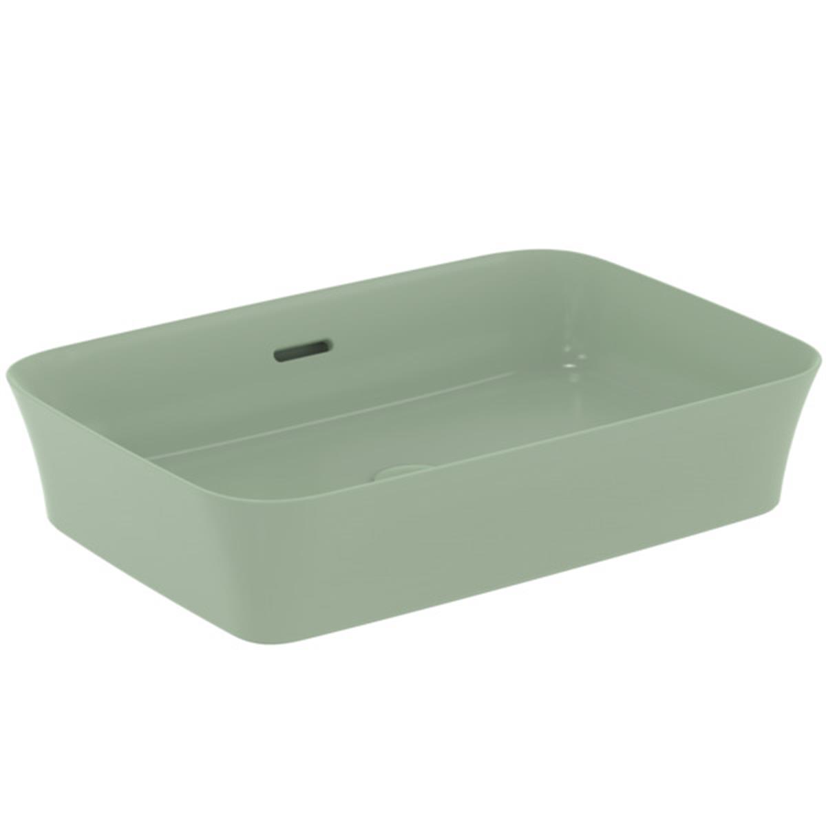 MARKA}Çanak LavabolarE2078X9Ipalyss Tezgah Üstü Dikdörtgen Çanak Lavabo 55cm-Adaçayı