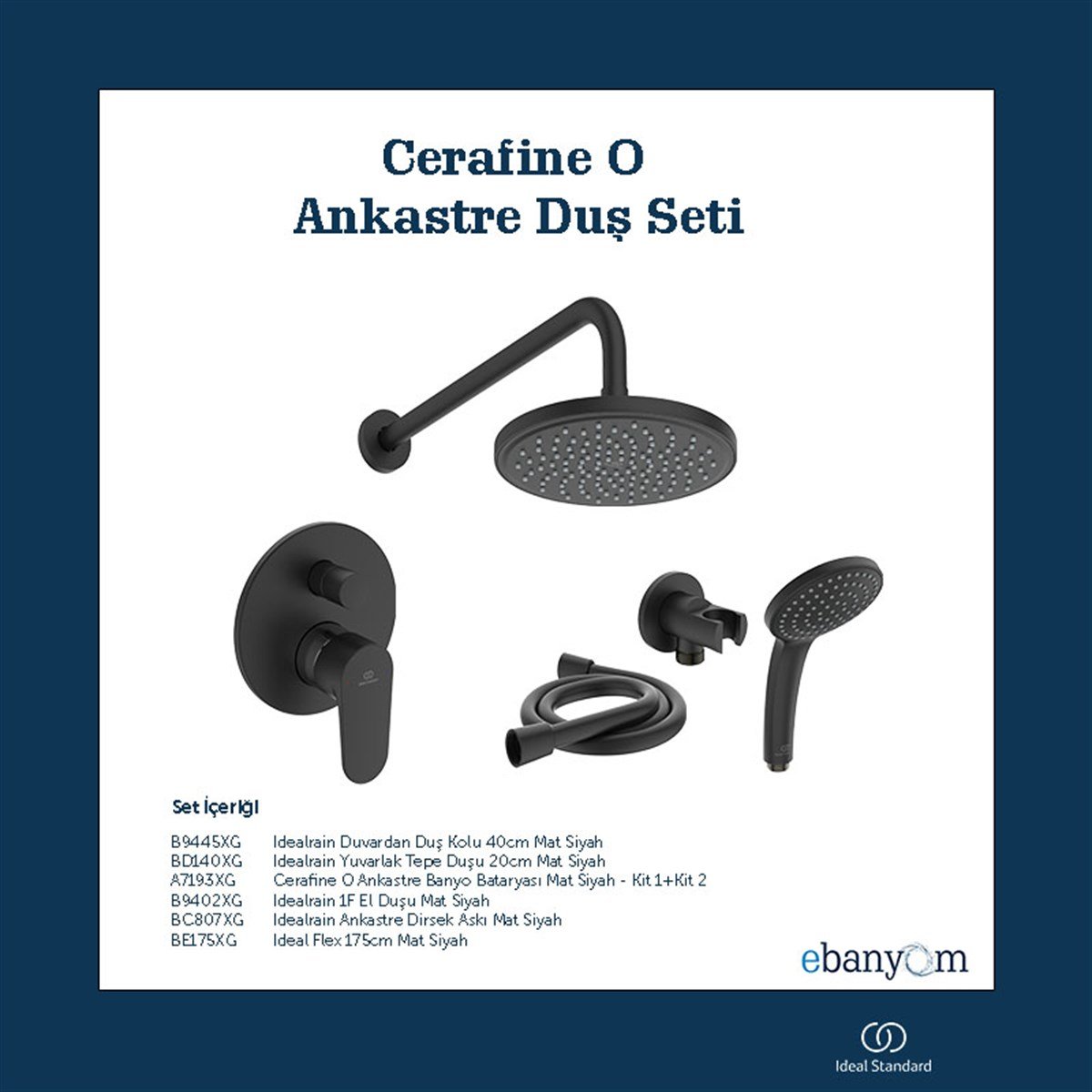 Ideal Standard Cerafine O  Mat Siyah SET3