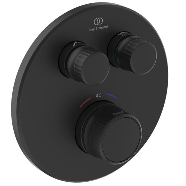 MARKA}Ankastre Banyo BataryasıA7296XGİdeal Standard Ceratherm Navigo® Termostatik Ankastre Banyo Bataryası-Silk Black-KIT 2